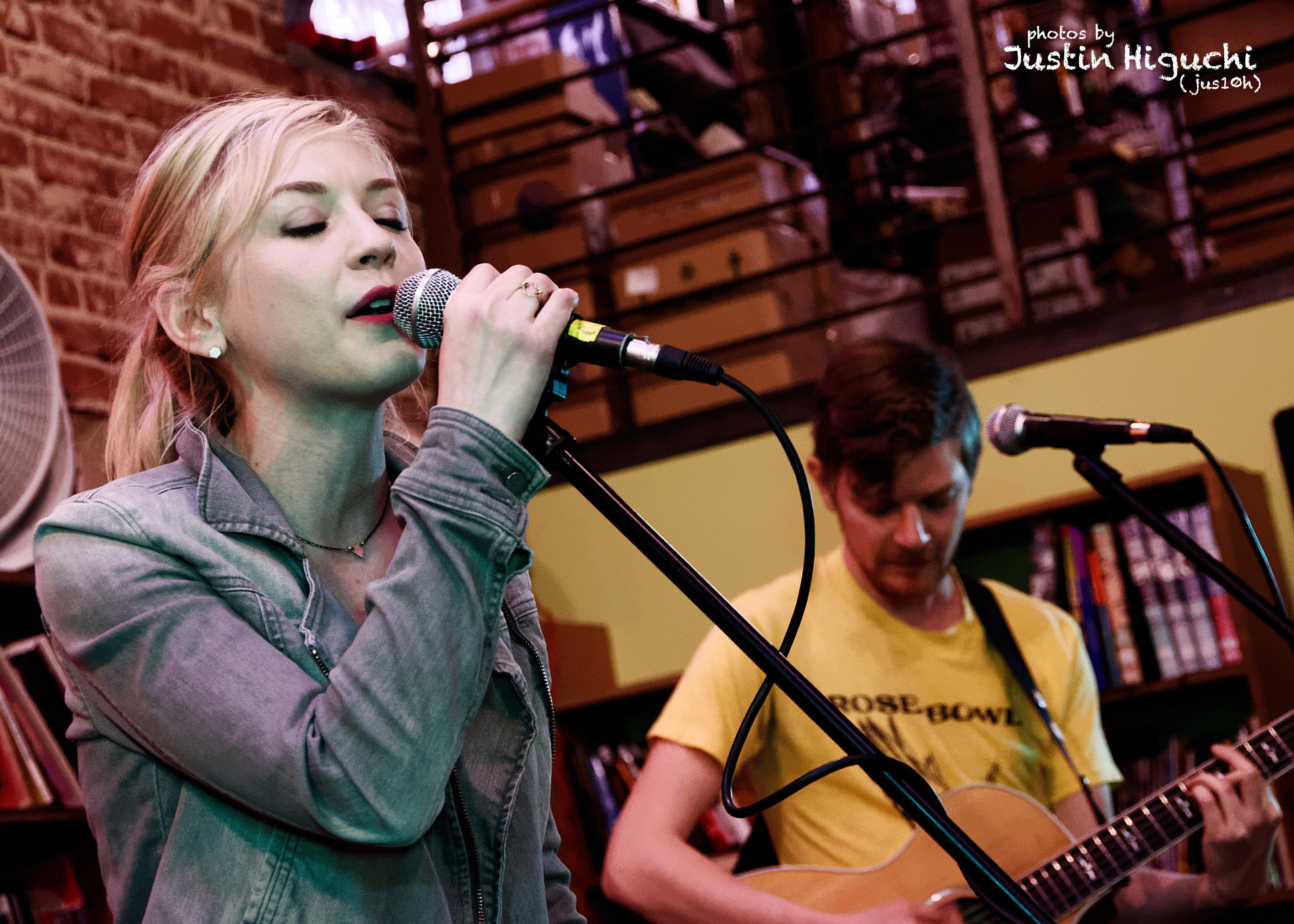 Emily Kinney performing live in-store at Fingerprints Music in Los Beach California on Wednesday April 27th, 2016.