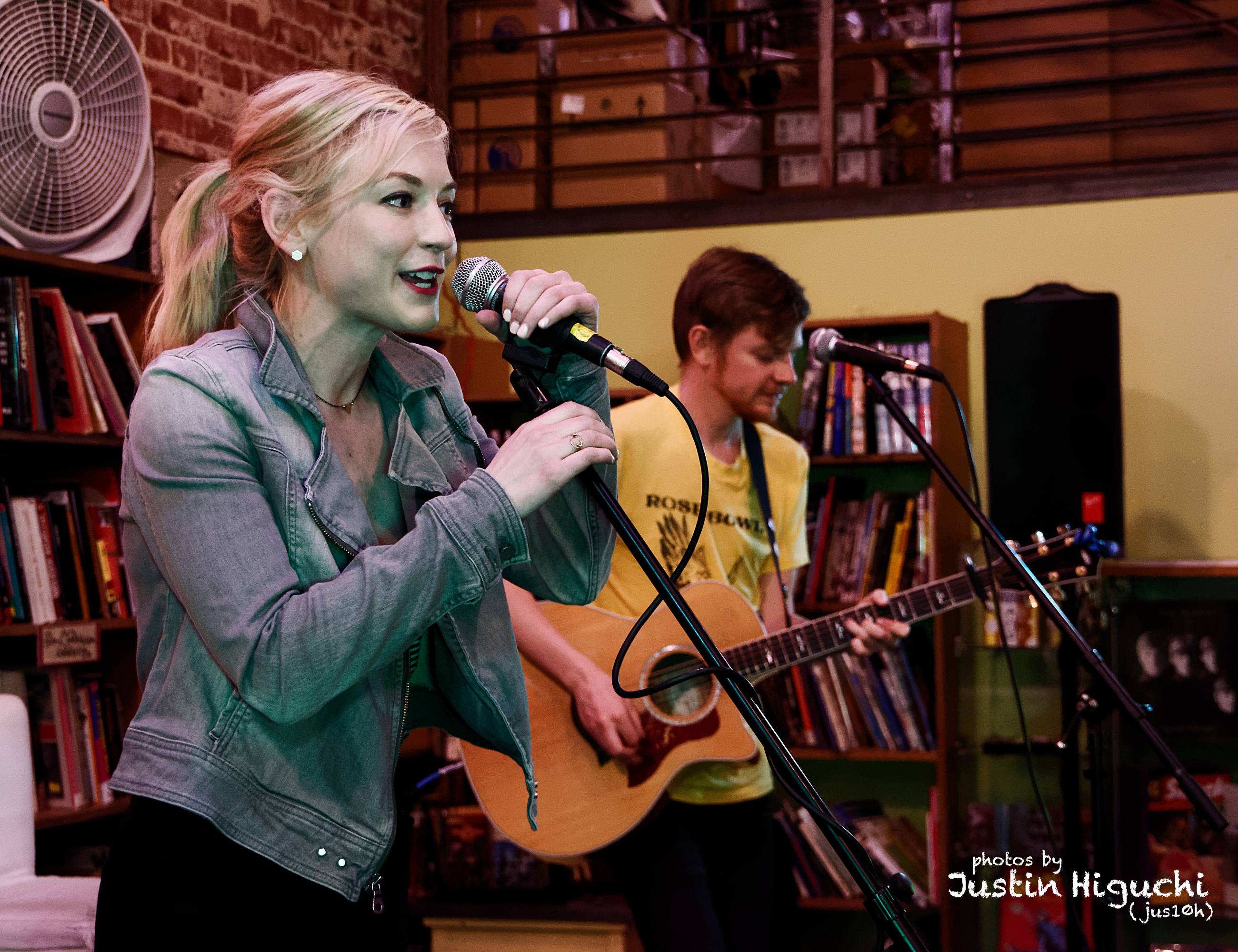 Emily Kinney performing live in-store at Fingerprints Music in Los Beach California on Wednesday April 27th, 2016.