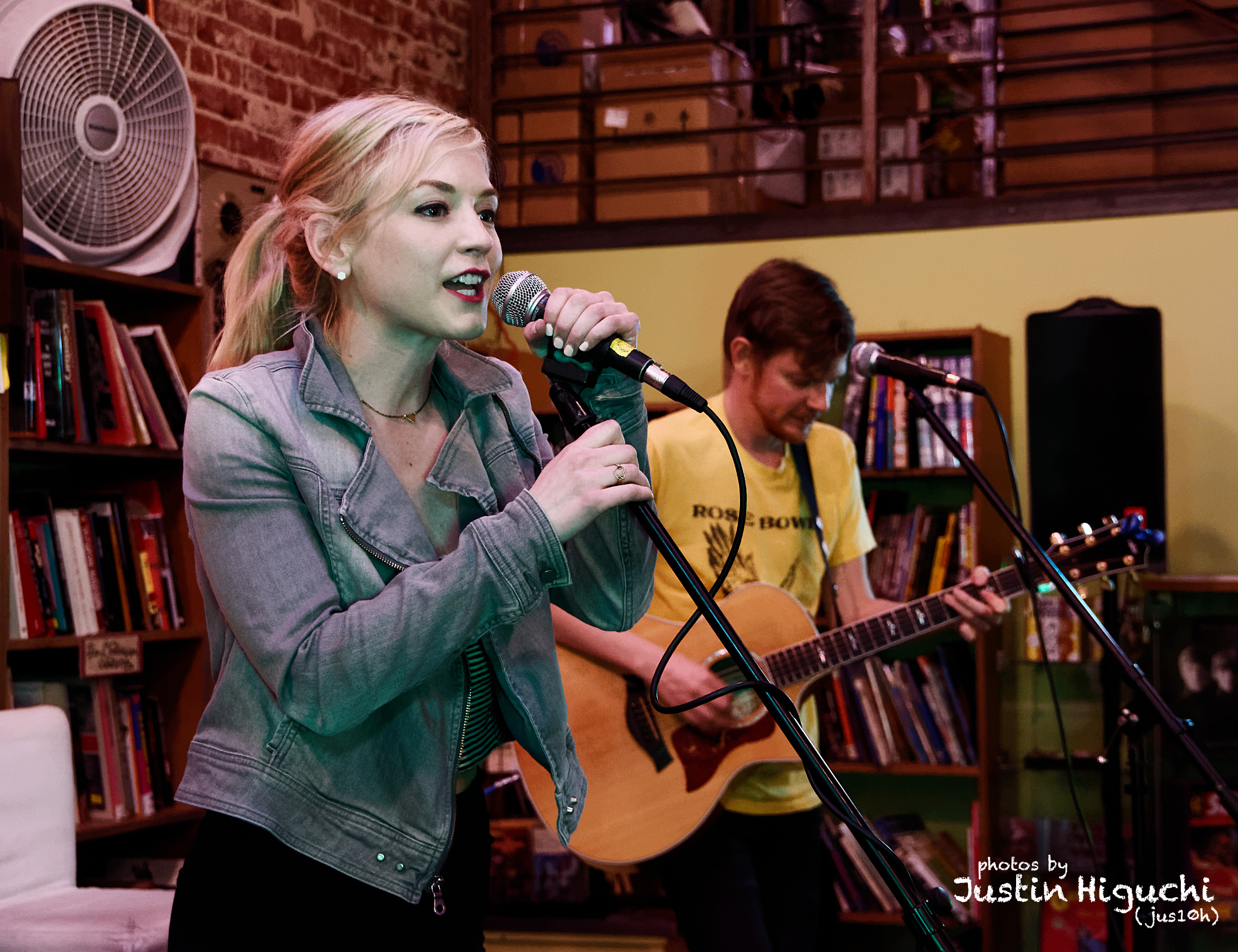 Emily Kinney performing live in-store at Fingerprints Music in Los Beach California on Wednesday April 27th, 2016.