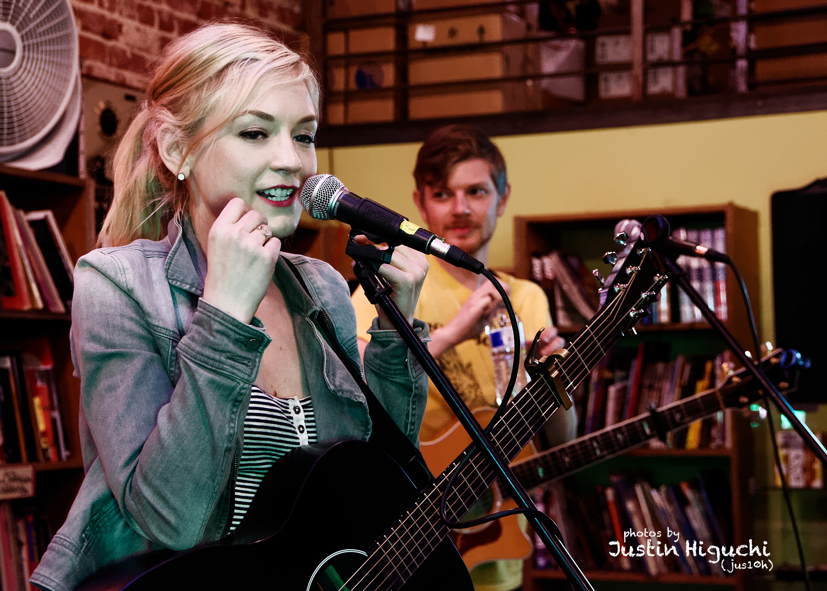 Emily Kinney performing live in-store at Fingerprints Music in Los Beach California on Wednesday April 27th, 2016.