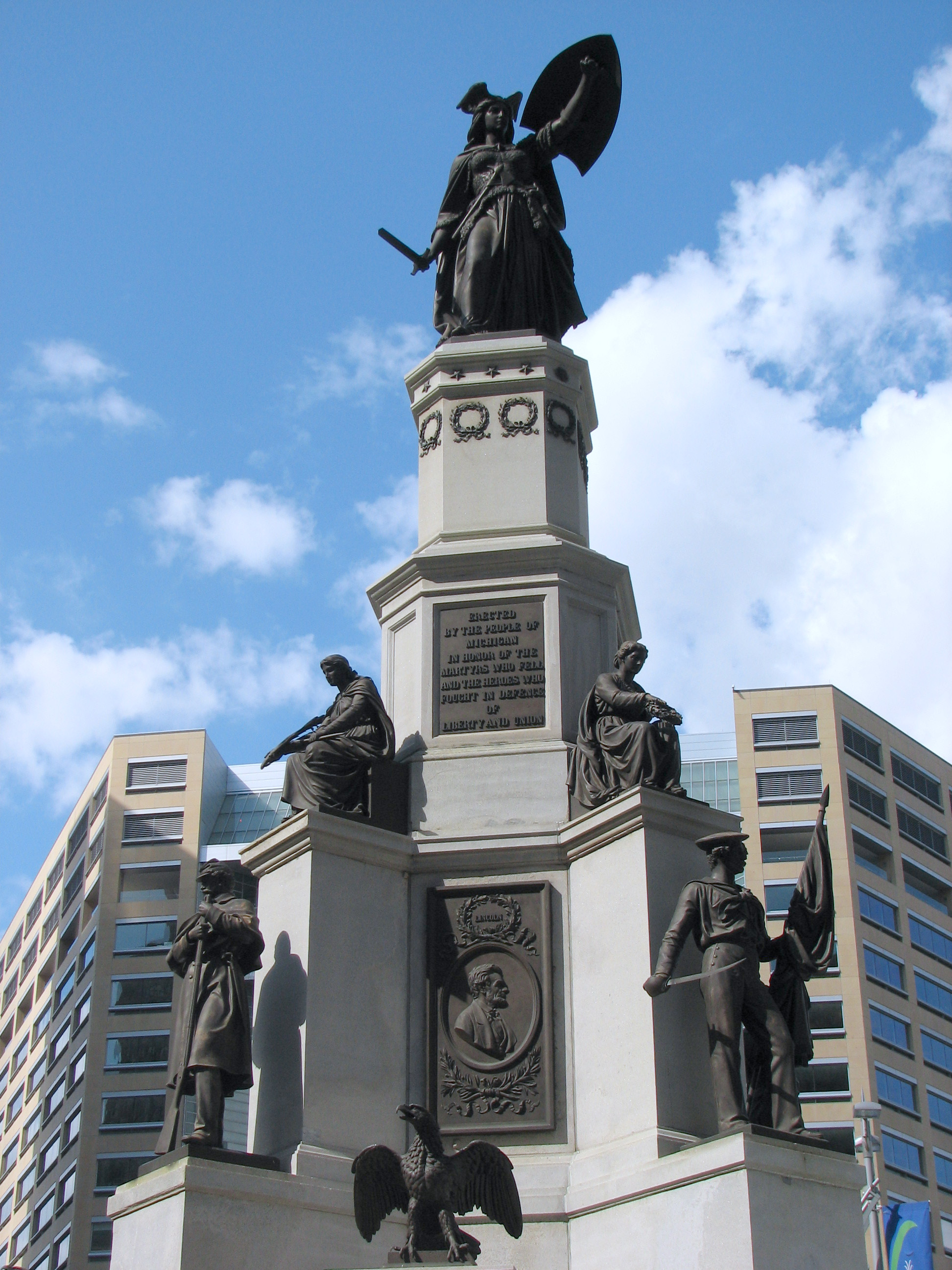 Michigan Soldiers and Sailors Monument in Campus Martius