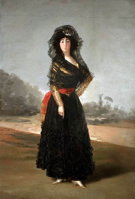 La duquesa de Alba. InscripciÃ³n "Solo Goya. 1797" en la arena y en las sortijas Alba y Goya.