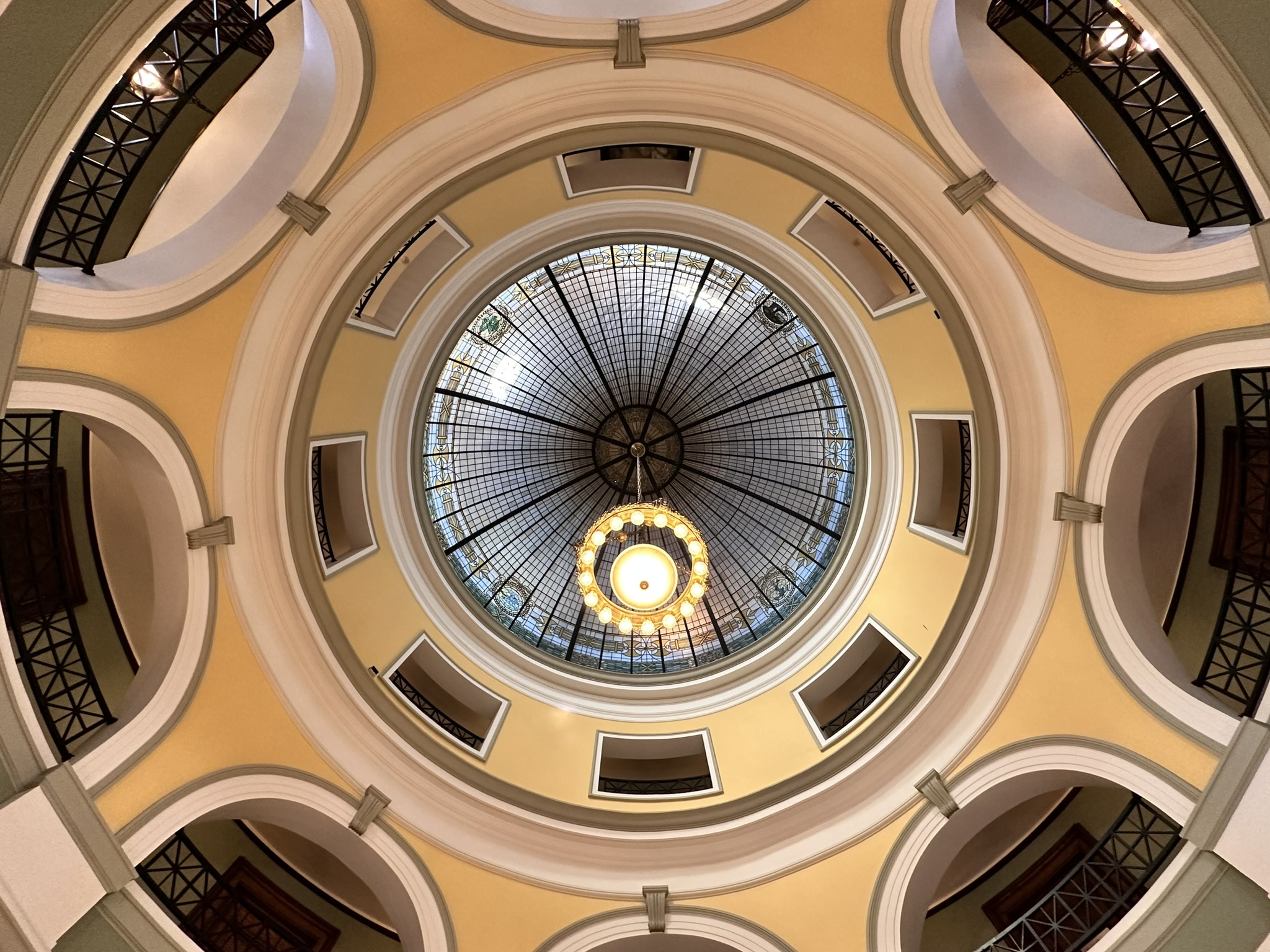 Dome ceiling of Handley Library in Winchester, Virginia