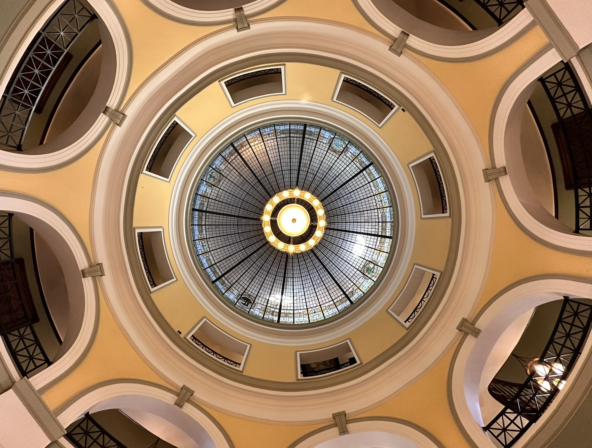 Dome ceiling of Handley Library in Winchester, Virginia