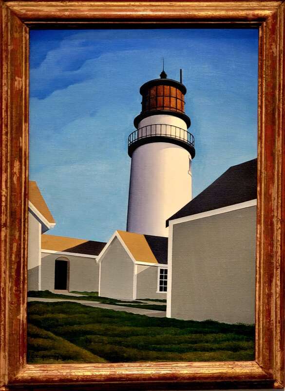 Highland Light by George C. Ault, 1929, on display at the
de Young Museum. The lighthouse is located in North Truro, Massachusetts.