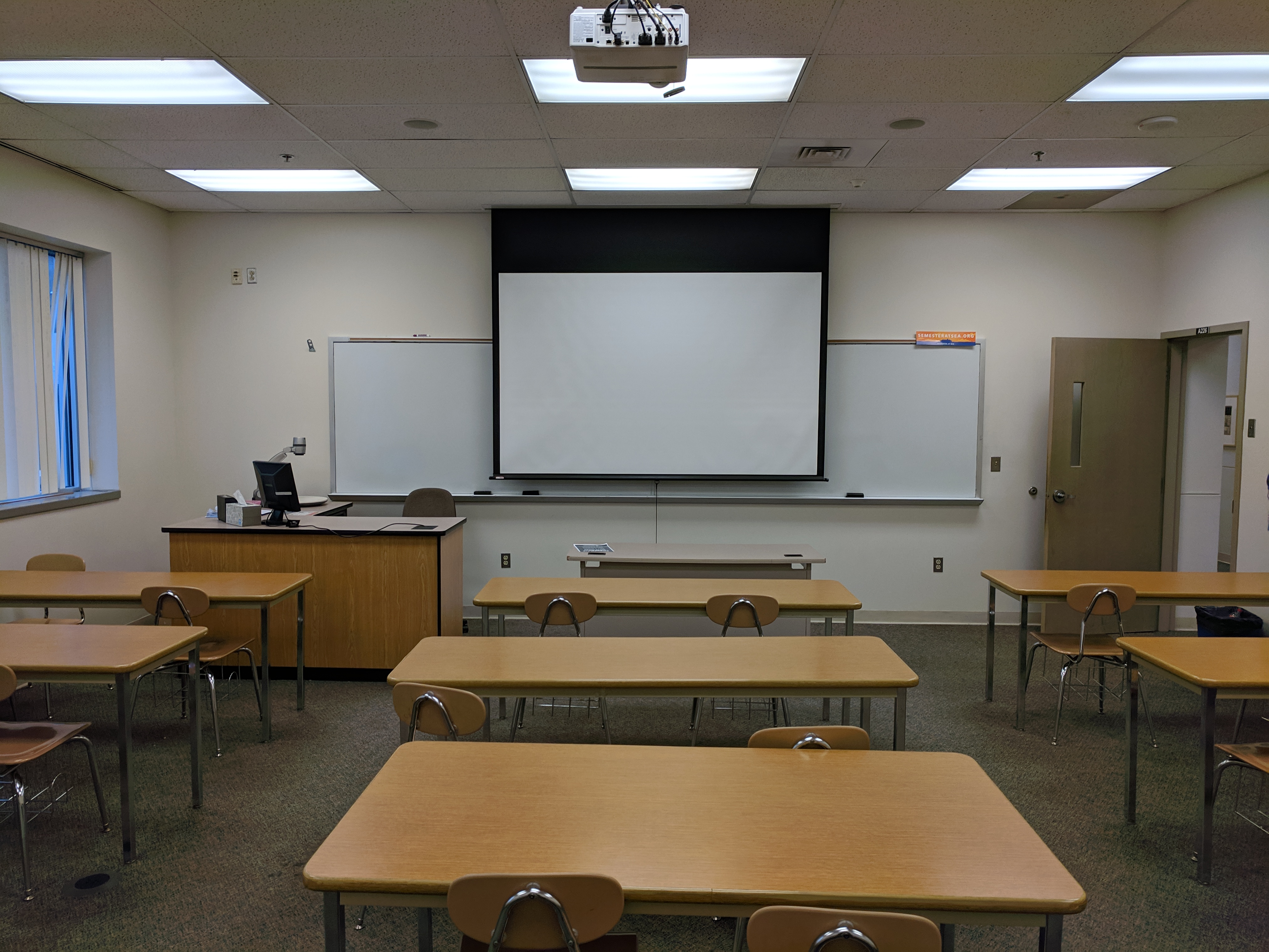 Classroom A226 at Housatonic Community College