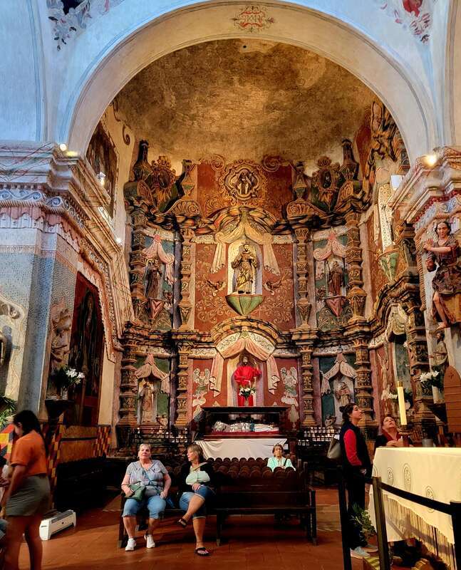 Interior of Mission San Xavier del Bac, 2024. Photo by Jim Heaphy.