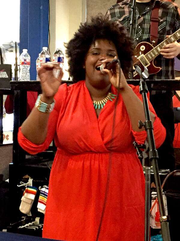 Kam Franklin performs with The Suffers at Waterloo Records in Austin on January 23, 2015