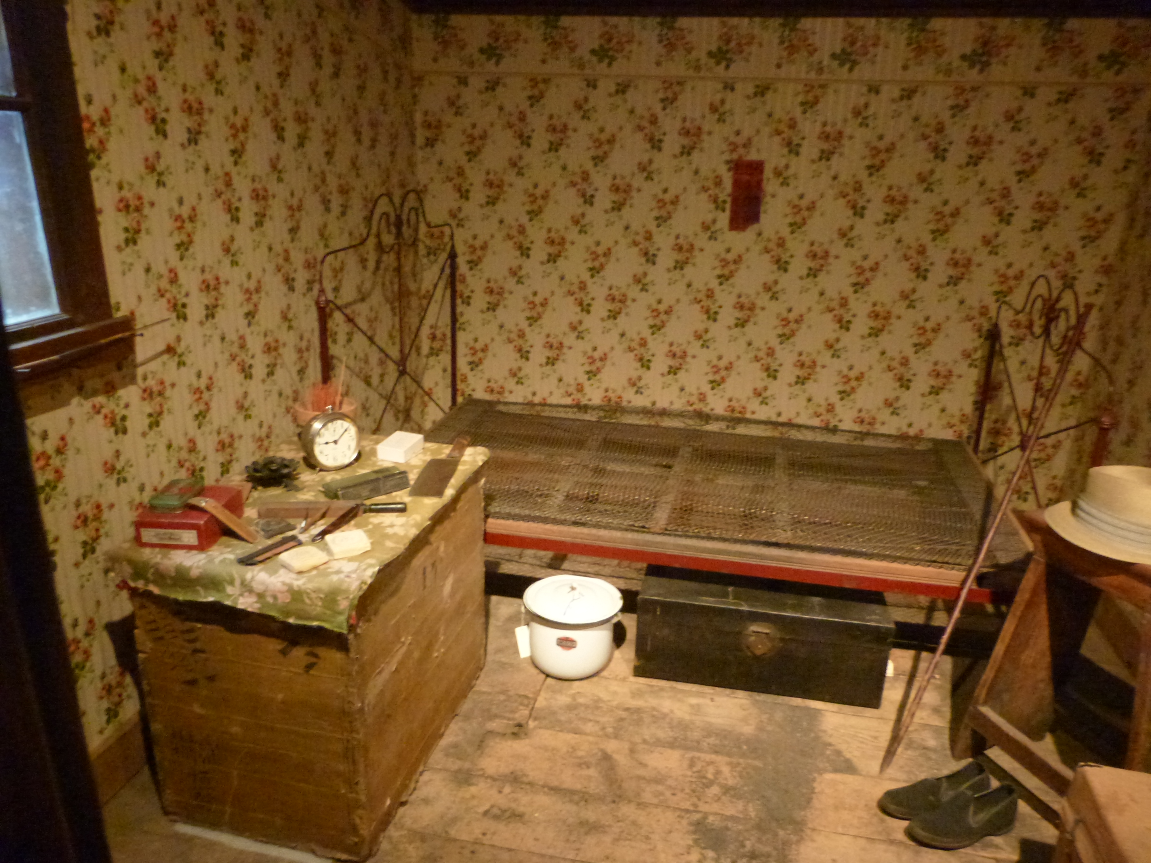 Ing Hay's bedroom in the historic Kam Wah Chung Company Building, John Day, Oregon, United States.