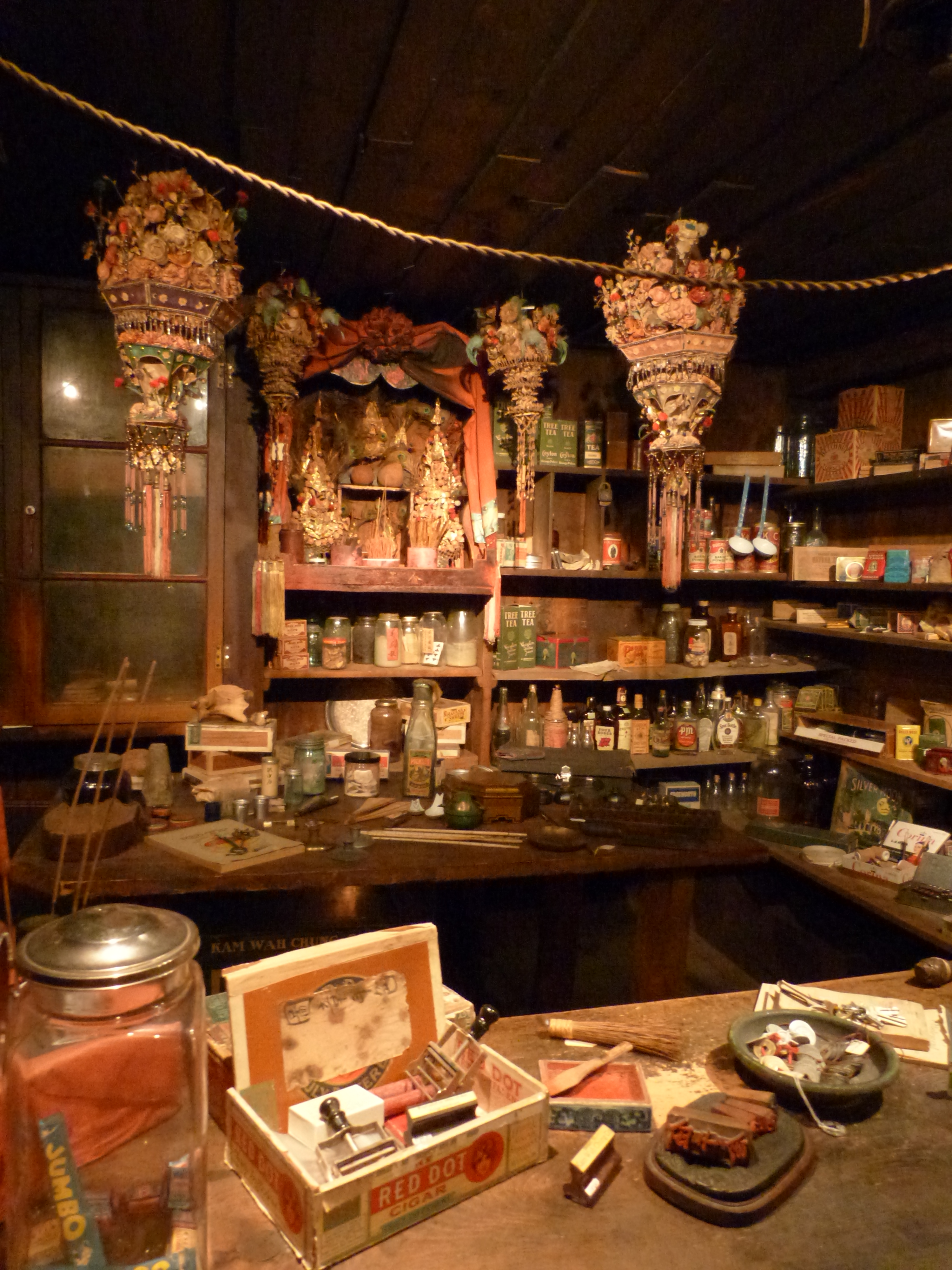 Lung On's general store in the historic Kam Wah Chung Company Building, John Day, Oregon, United States.