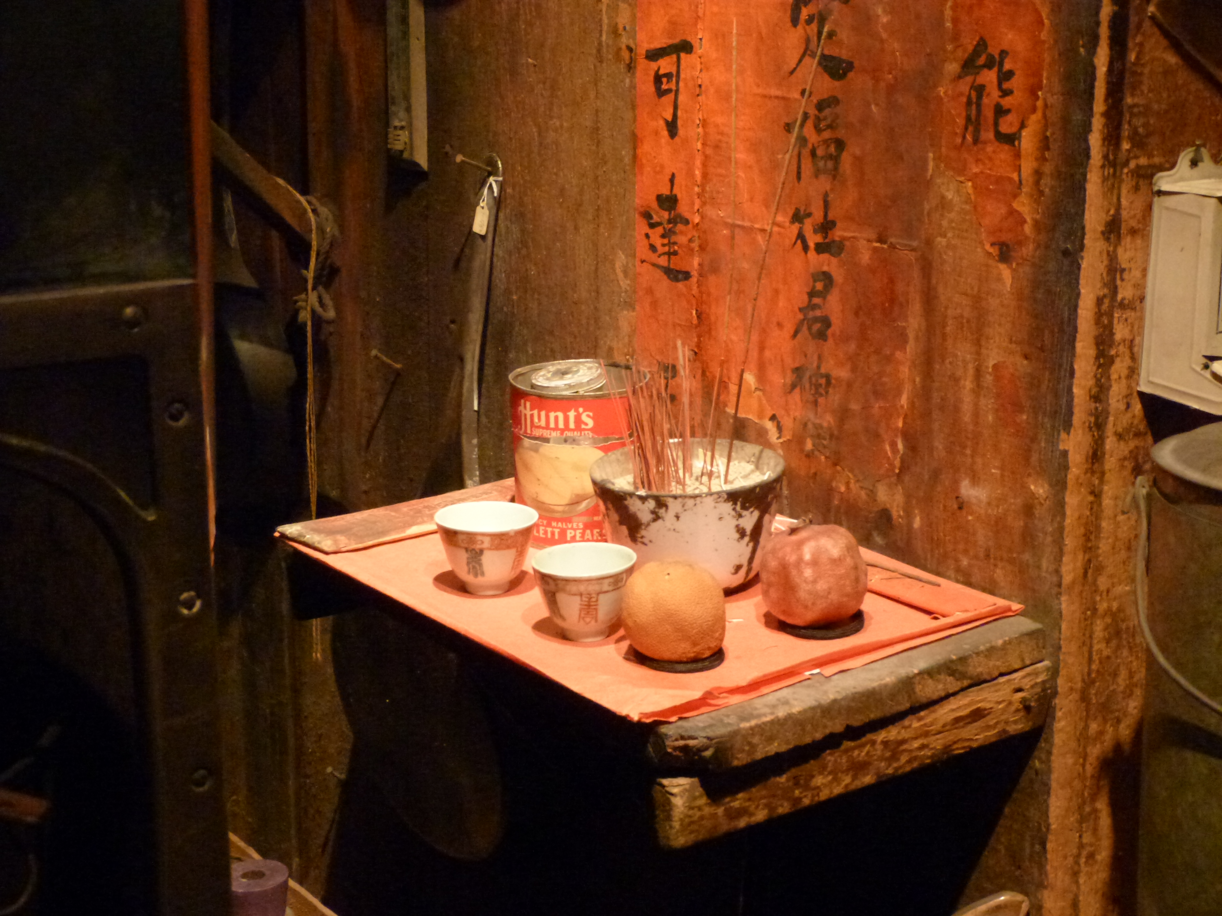 Kitchen shrine in the historic Kam Wah Chung Company Building, John Day, Oregon, United States.
