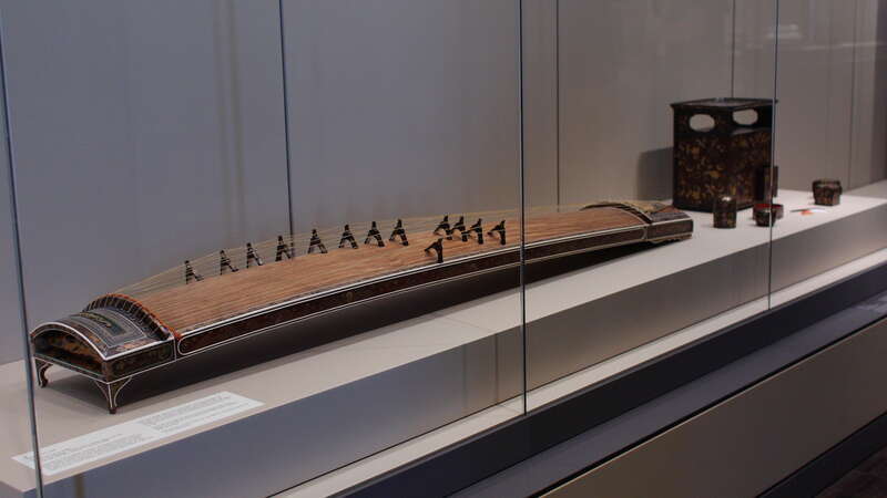 A Koto or Japanese musical instrument.