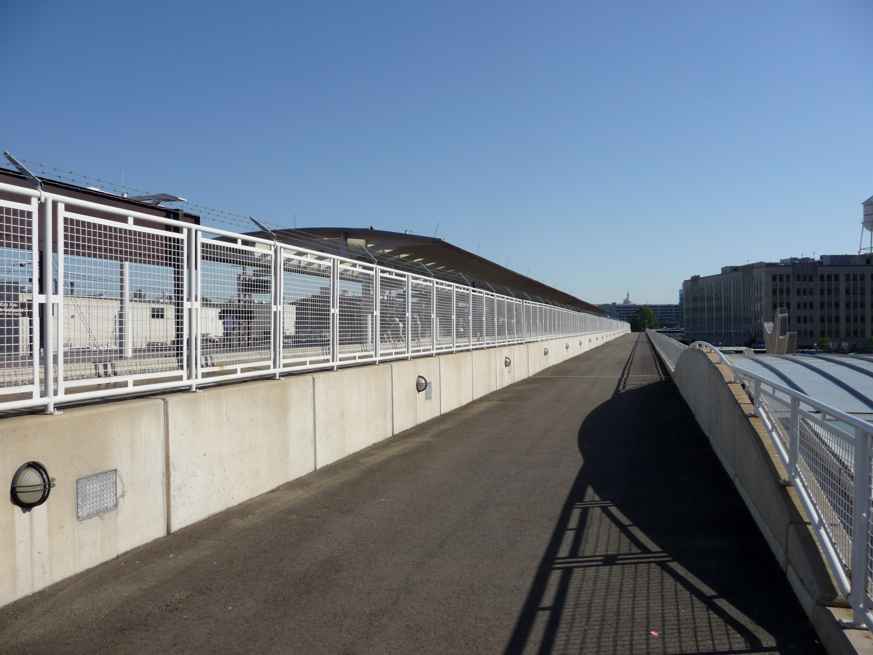 Raised path in NoMa - next to New York Ave metro station