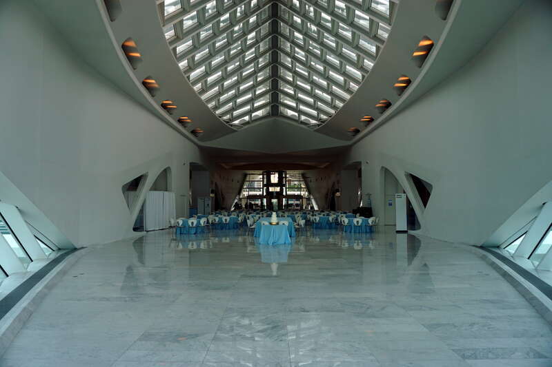 The interior of the Milwaukee Art Museum in Milwaukee, Wisconsin (United States).