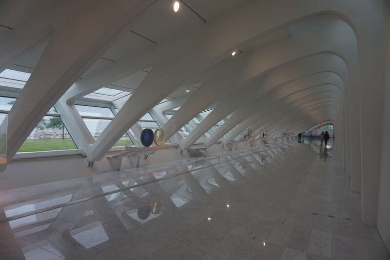 The interior of the Milwaukee Art Museum in Milwaukee, Wisconsin (United States).