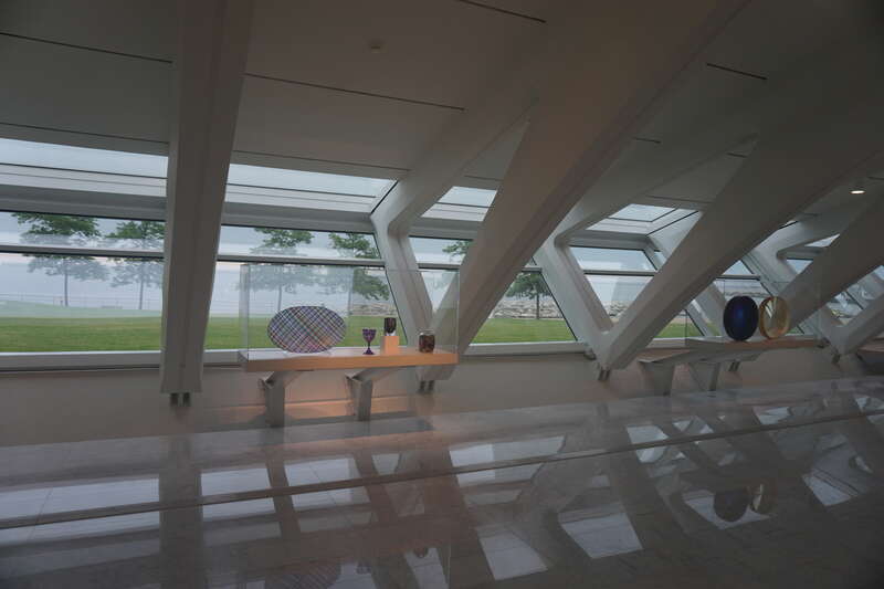 The interior of the Milwaukee Art Museum in Milwaukee, Wisconsin (United States).
