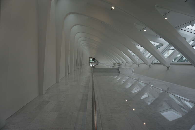 The interior of the Milwaukee Art Museum in Milwaukee, Wisconsin (United States).