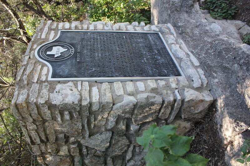 Rising 775 feet above sea level, this limestone height was named for George W. Bonnell, who came to Texas with others to fight for Texas independence, 1836. Was commissioner of Indian Affairs in Republic of Texas under president Sam Houston. Moved in