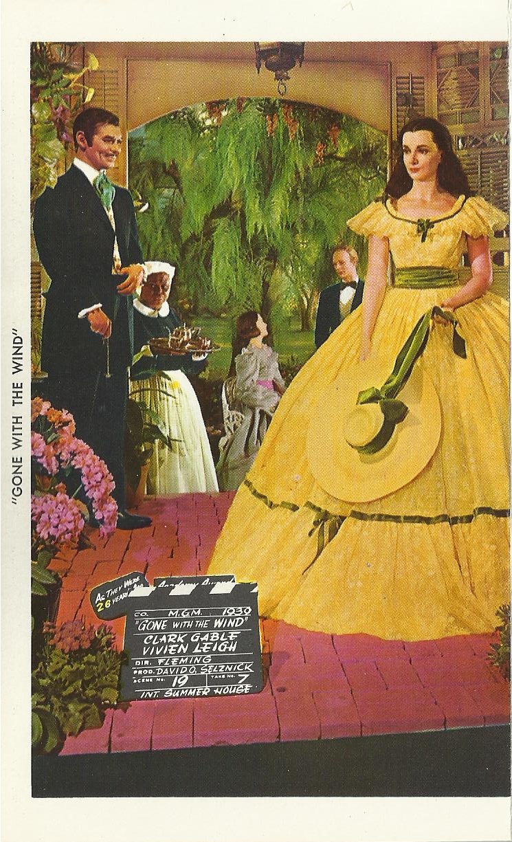 Judy and I visited the Movieland Wax Museum in Buena Park, CA, in August 1969.
The museum opened in 1962. and closed in 2005.  During its time, 10 million people visited the museum.

A postcard of Clark Gable and Vivien Leigh in "Gone with the Wind".