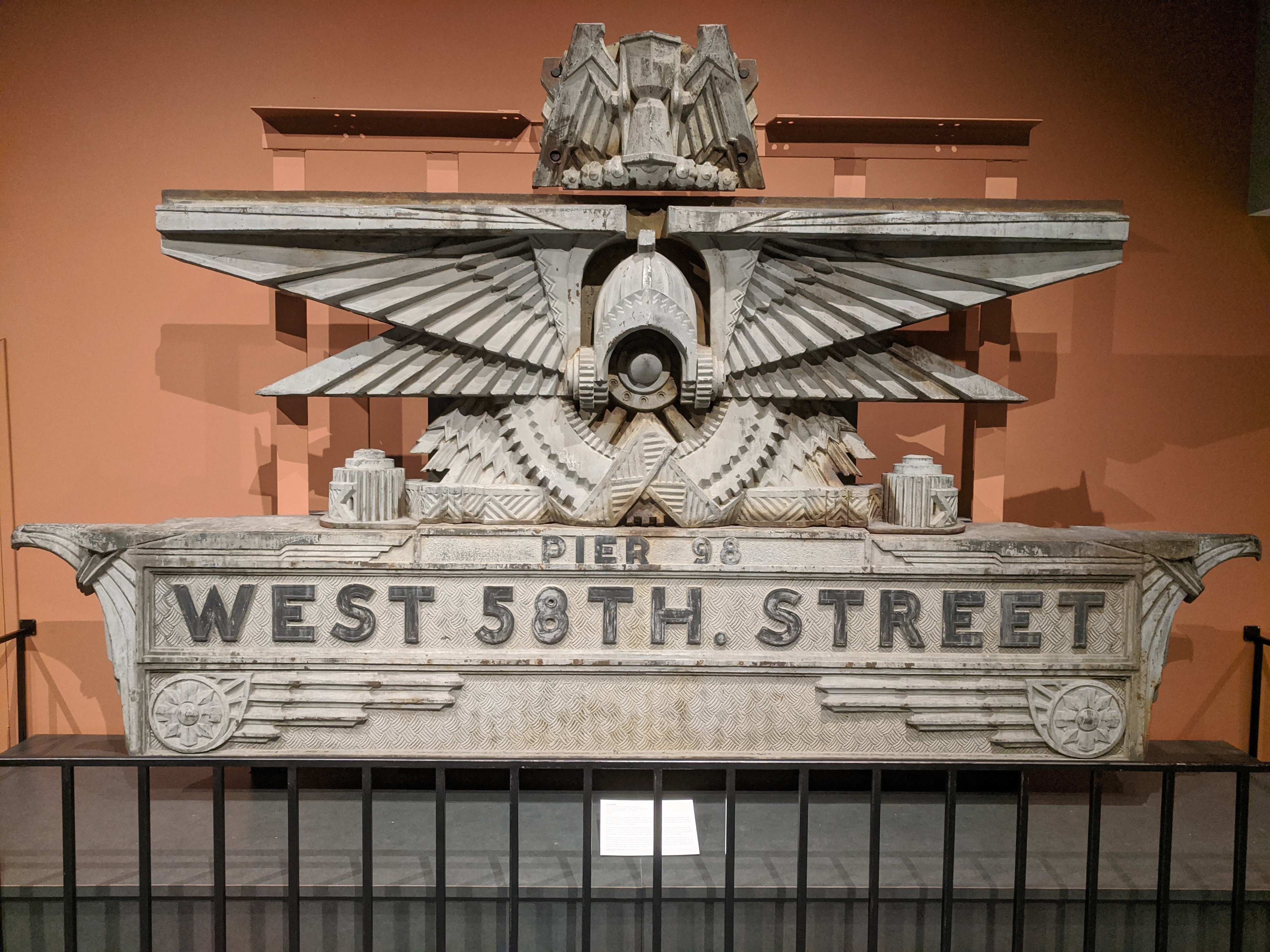 West SIde Highway cartouche in the New York State Museum