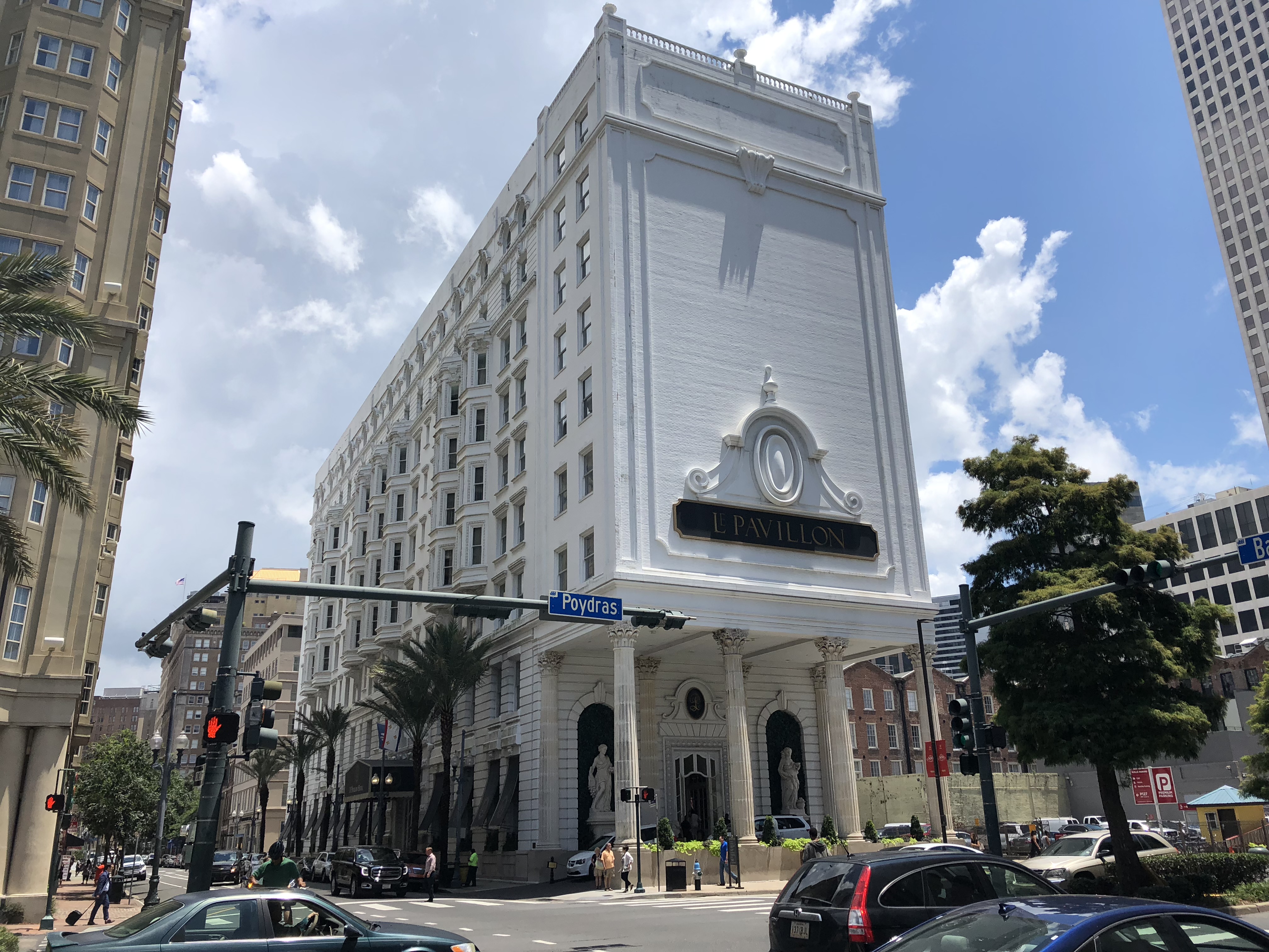 Landmark building along the Poydras Street in downtown New Orleans, Louisiana.