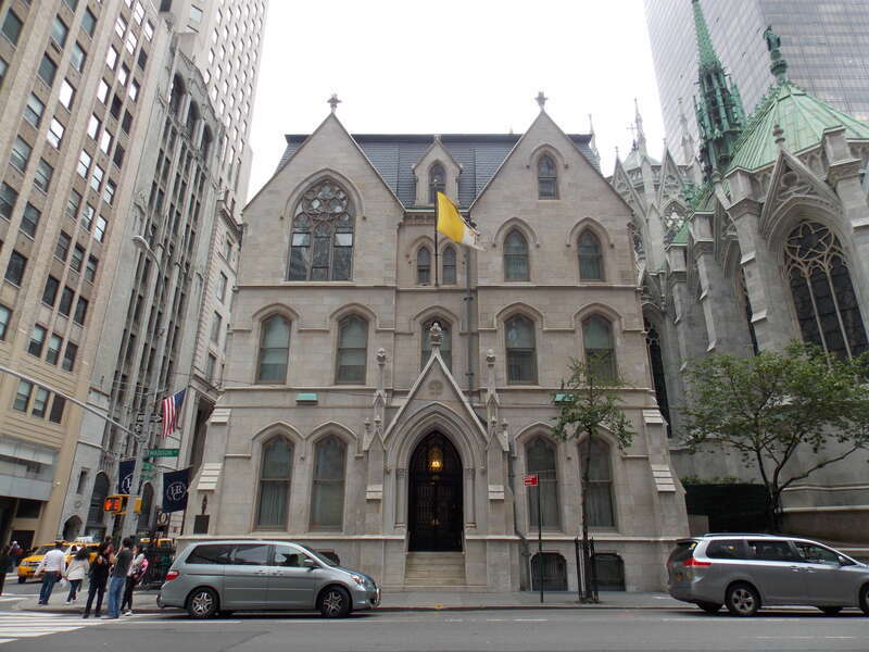 The residence of the Catholic Archbishop of New York is part of the St. Patrick Cathedral Complex in Manhattan, New York.