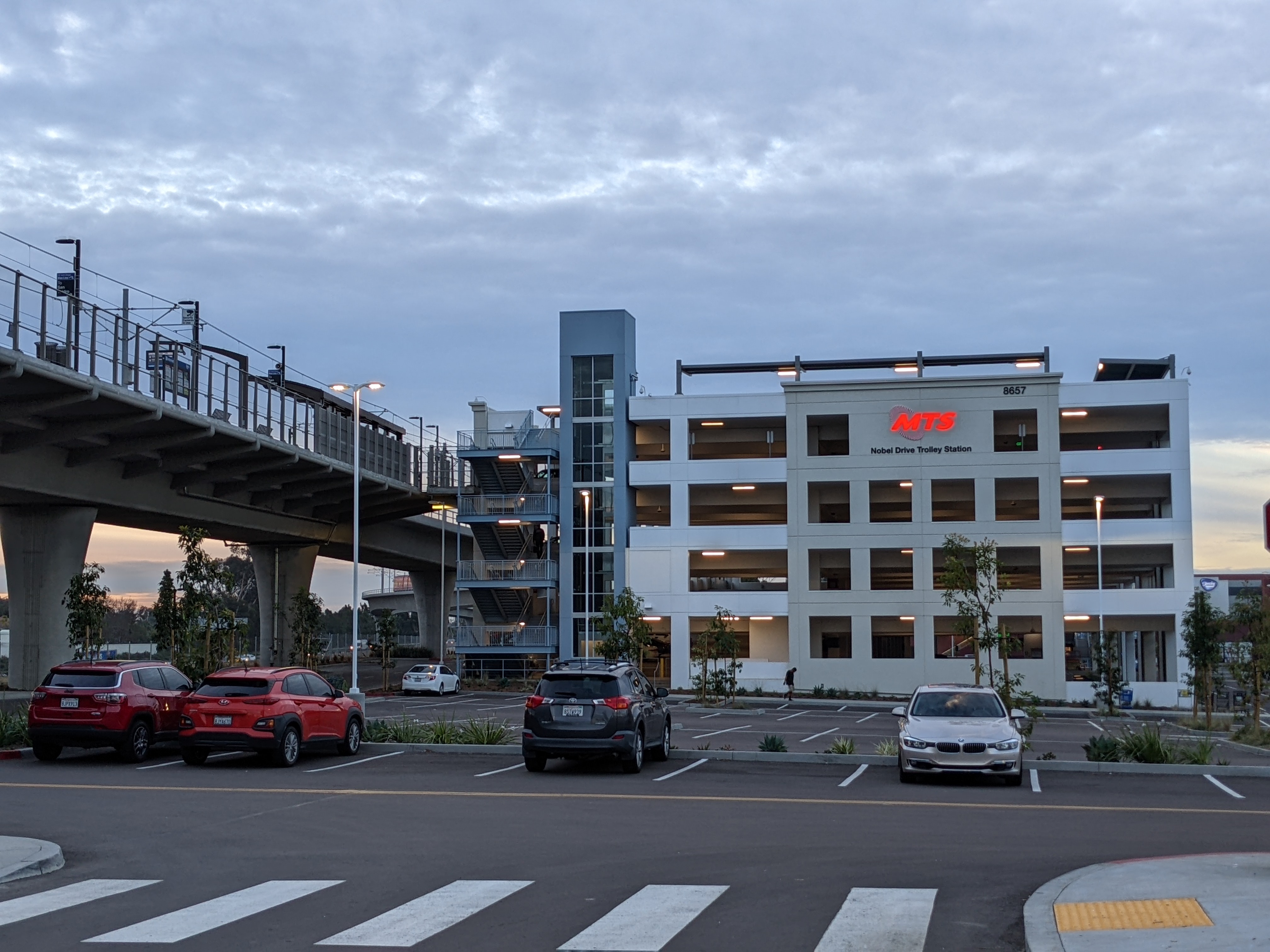 Park-and-Ride structure at MTS Nobel Drive station
