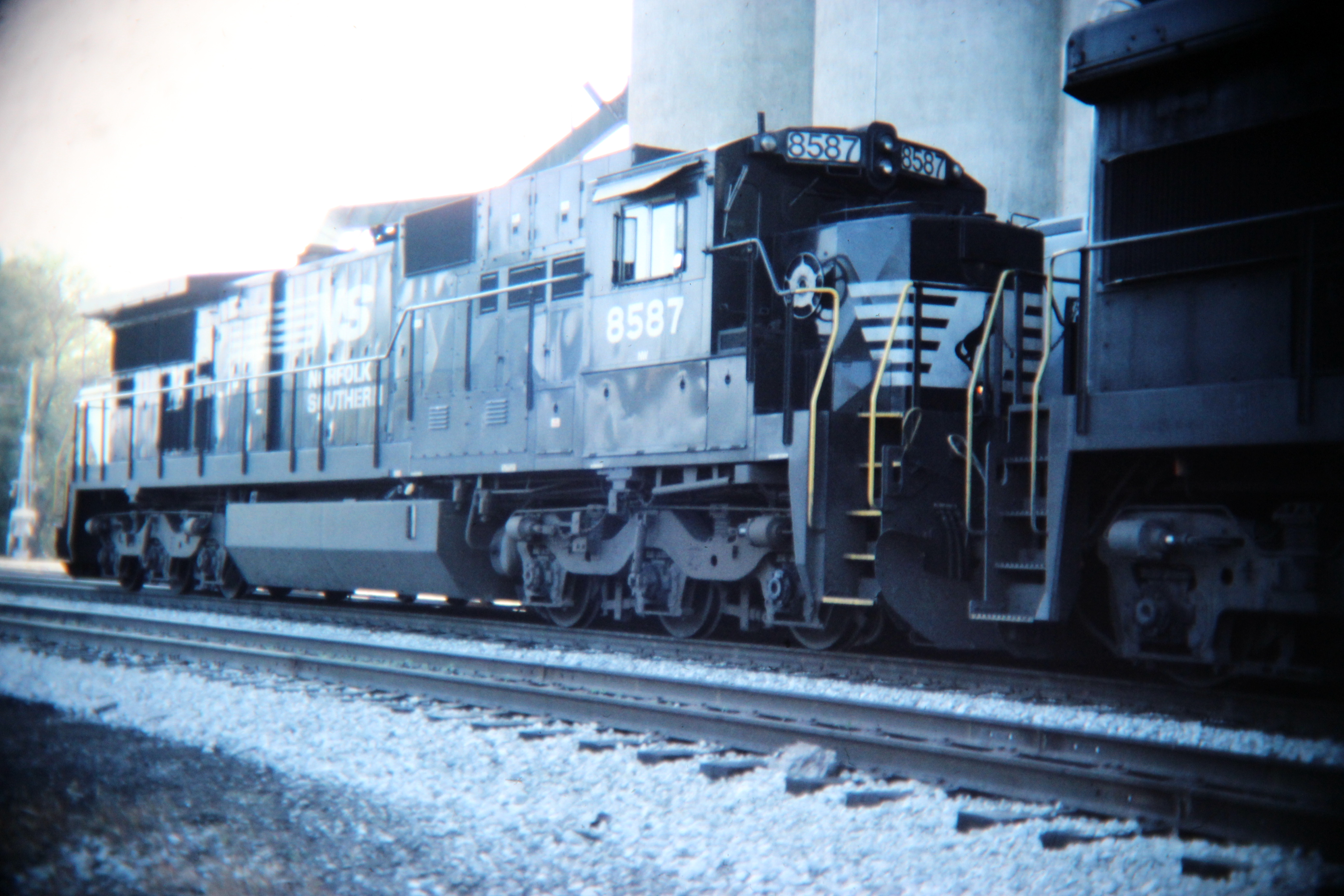 Tolono, IL, Eastern U.S. railroads, 1986; digital copy of slide. Complete indexed photo collection at WorldHistoryPics.com.