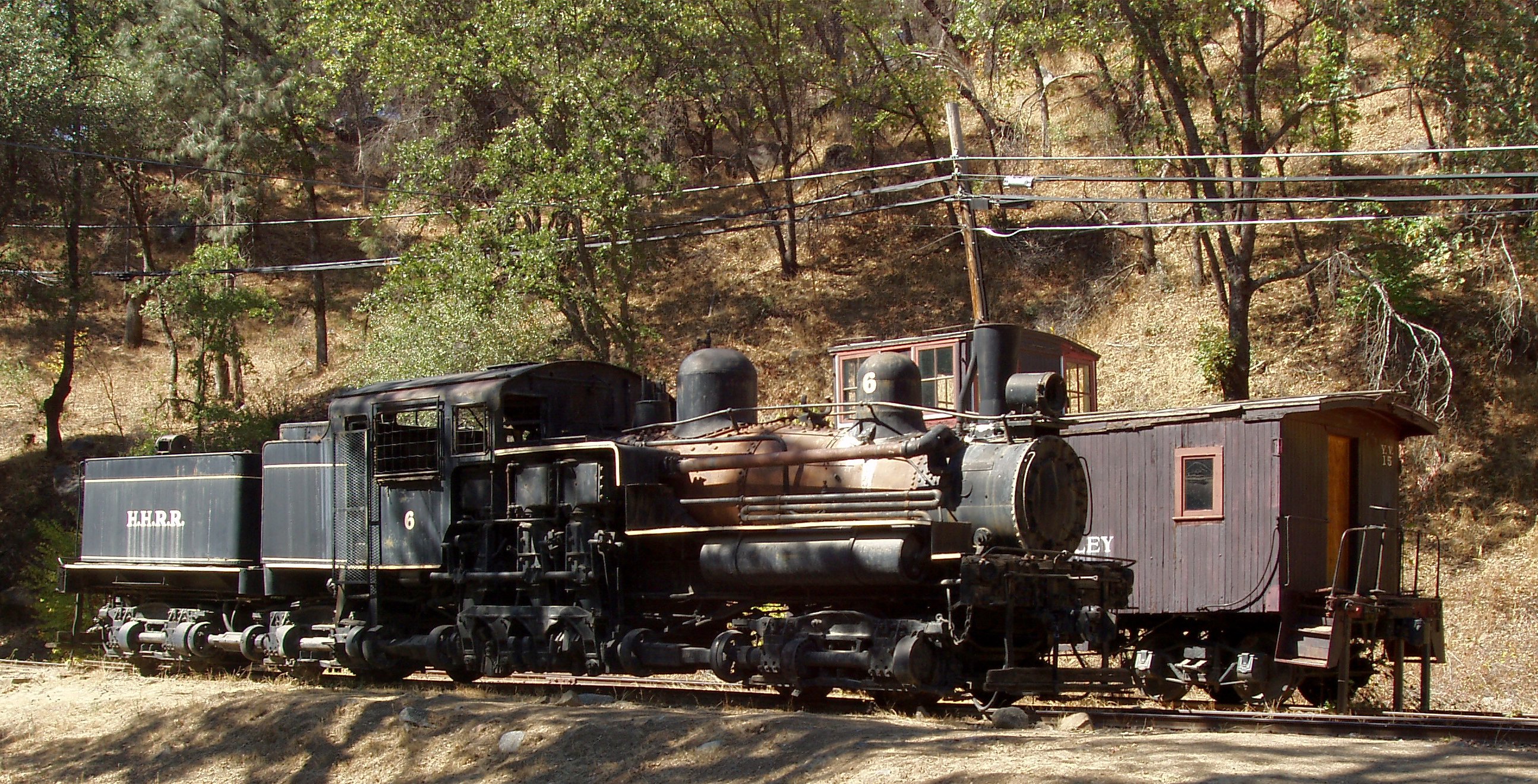 Hetch Hetchy Railroad Shay Number 6
Photo by Richard Ellis, http://yosemitephotos.net/
