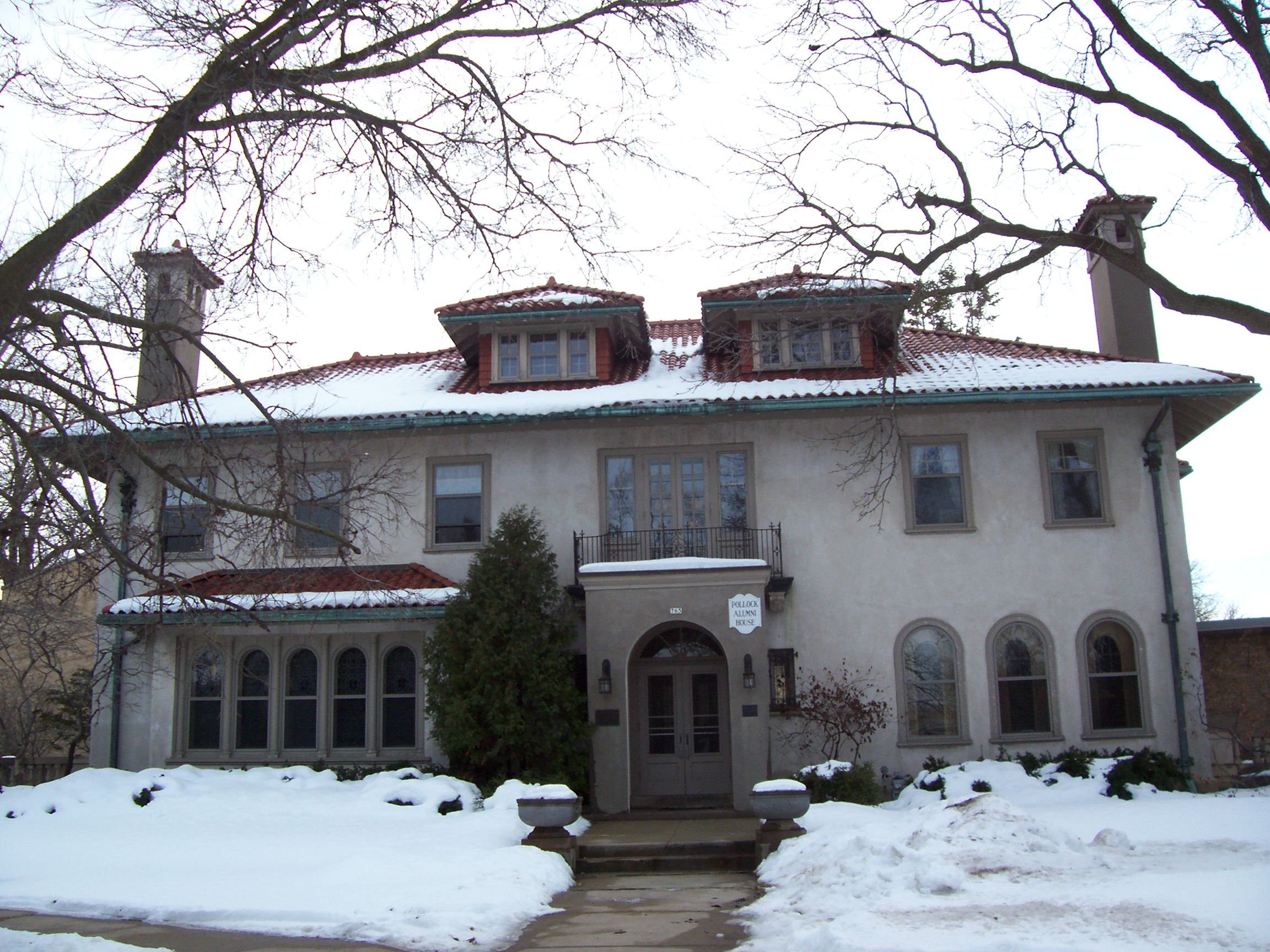 Pollock Alumni House on the campus of the w:University of Wisconsin-Oshkosh. It is a registered historic place.