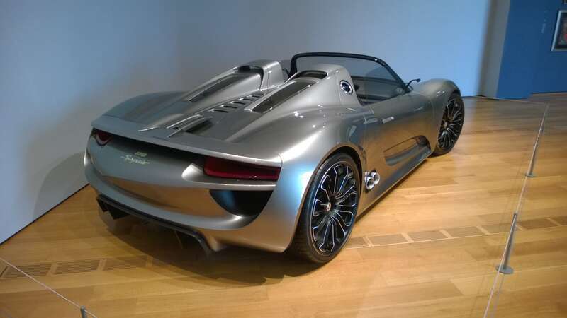 Porsche 918 prototype at the High Museum of Art's Dream Cars exhibit in Atlanta