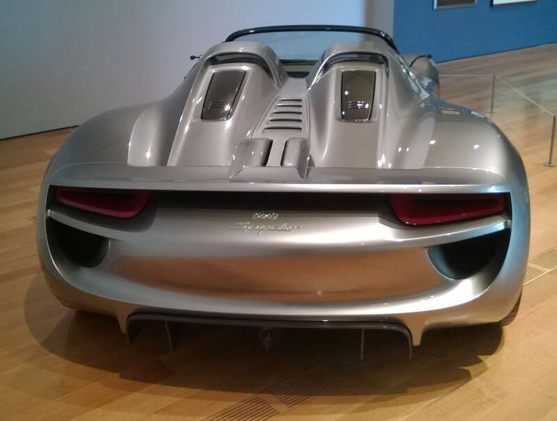 Porsche 918 prototype at the High Museum of Art's Dream Cars exhibit in Atlanta