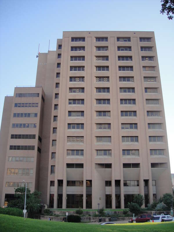 The north face of PMA (Physics, Math, and Astronomy Building), formerly RLM.