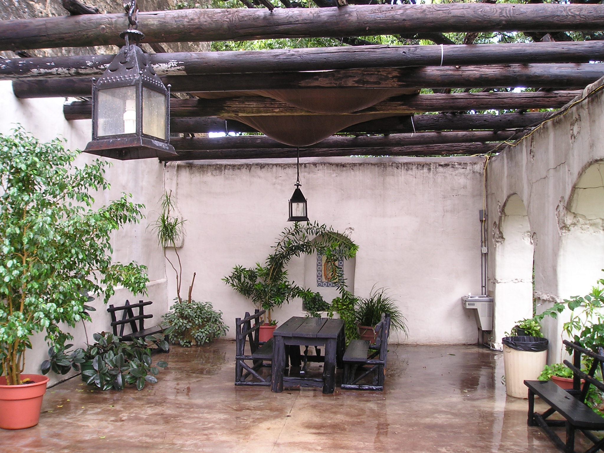 Inside of Spanish Govenors Palace in San Antonio, Texas. Built 1749.