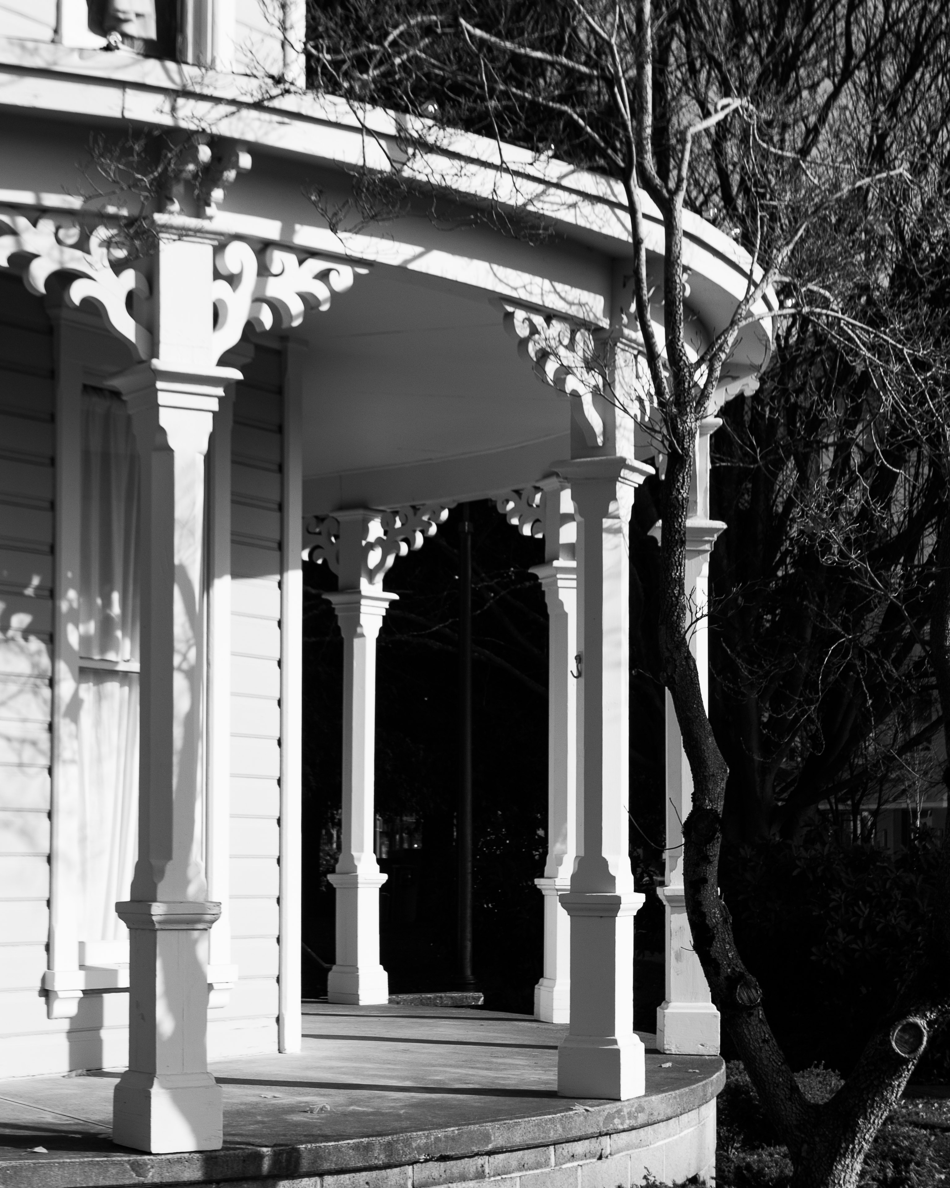A detail of the Slocum House in Vancouver, Washington