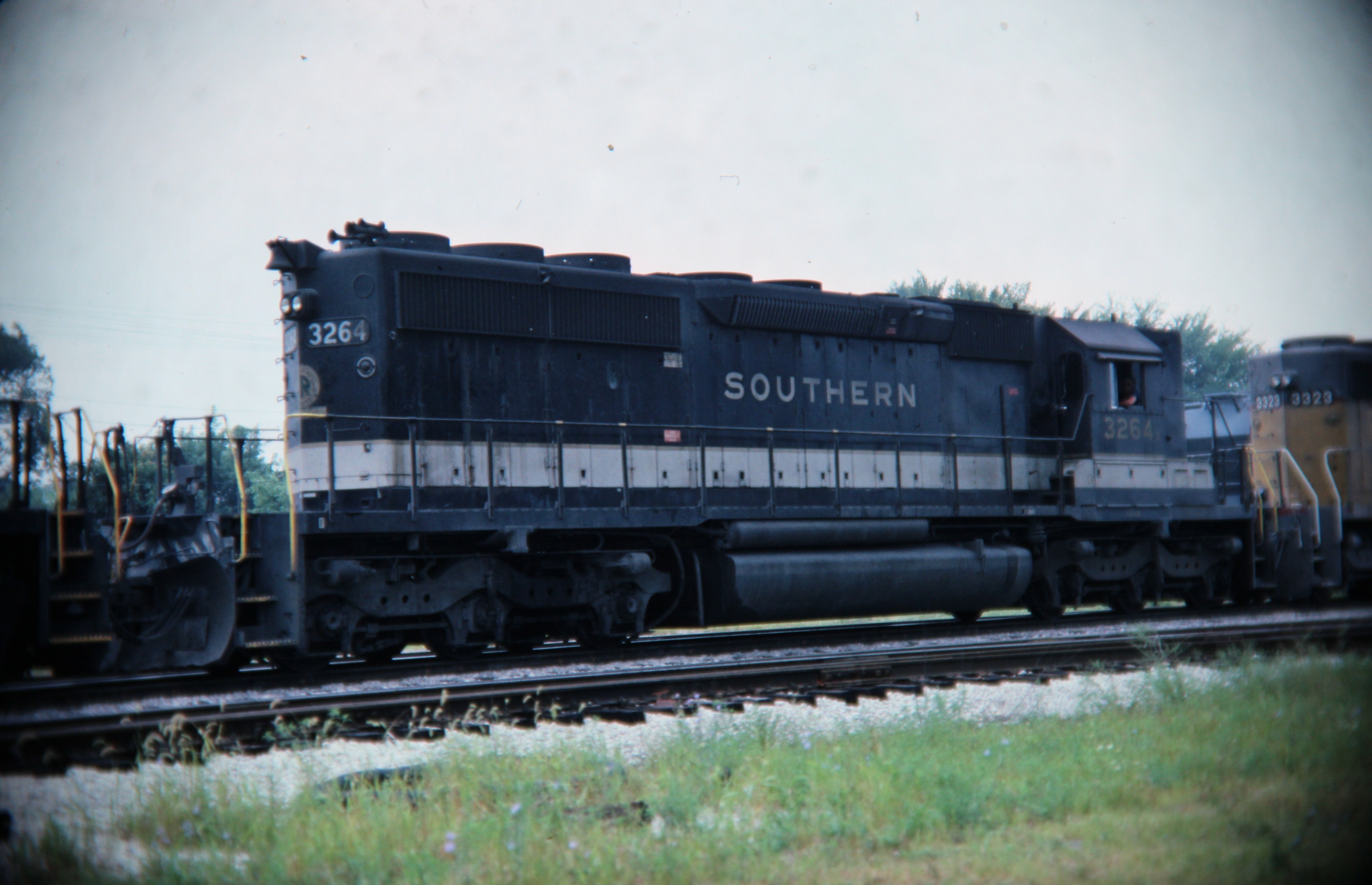 Tolono, IL, Eastern U.S. railroads, 1986; digital copy of slide. Complete indexed photo collection at WorldHistoryPics.com.