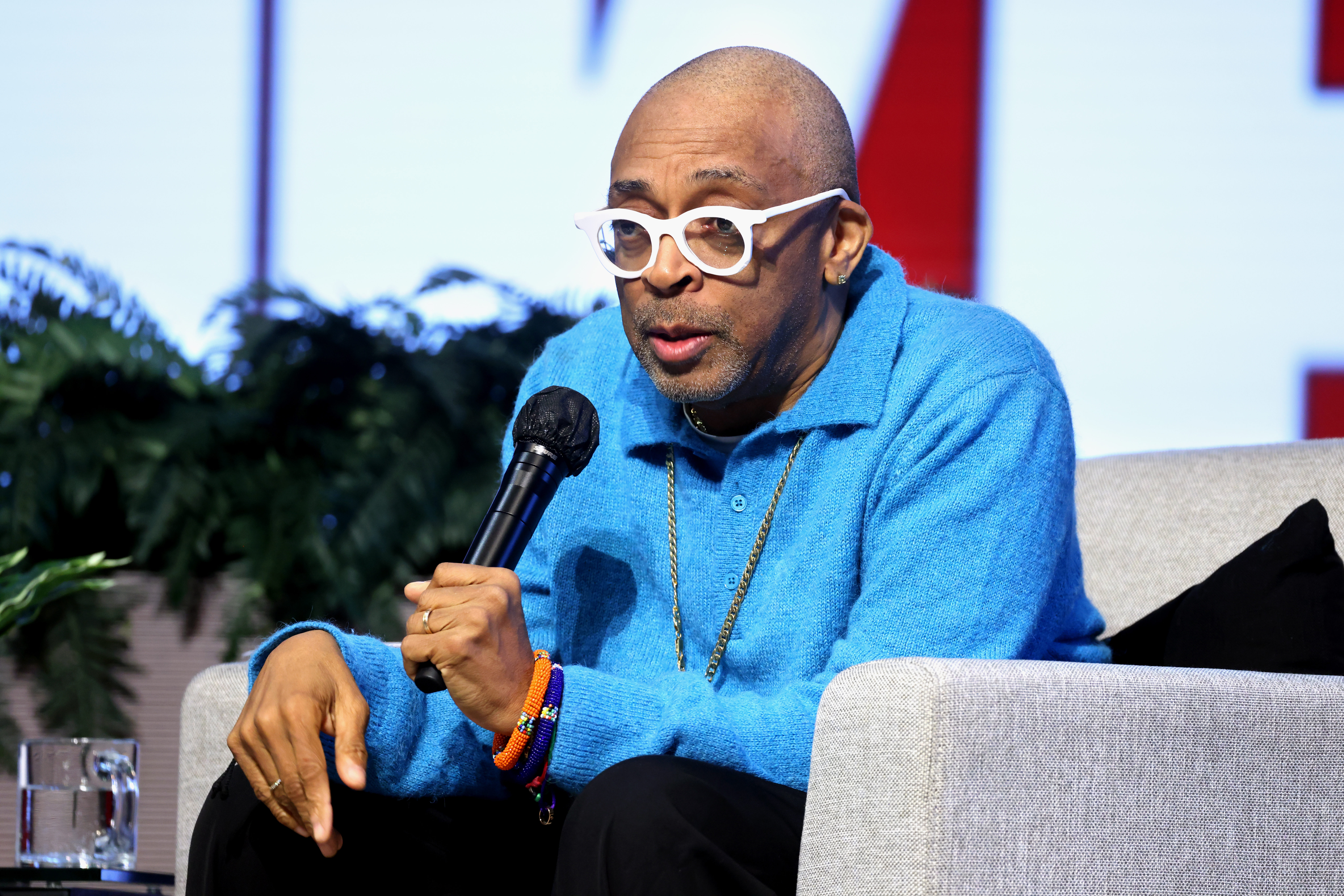 Spike Lee speaking at the 2025 Delivering Democracy Lecture at Pilgrim Rest Baptist Church in Phoenix, Arizona.

Please attribute to Gage Skidmore if used elsewhere.