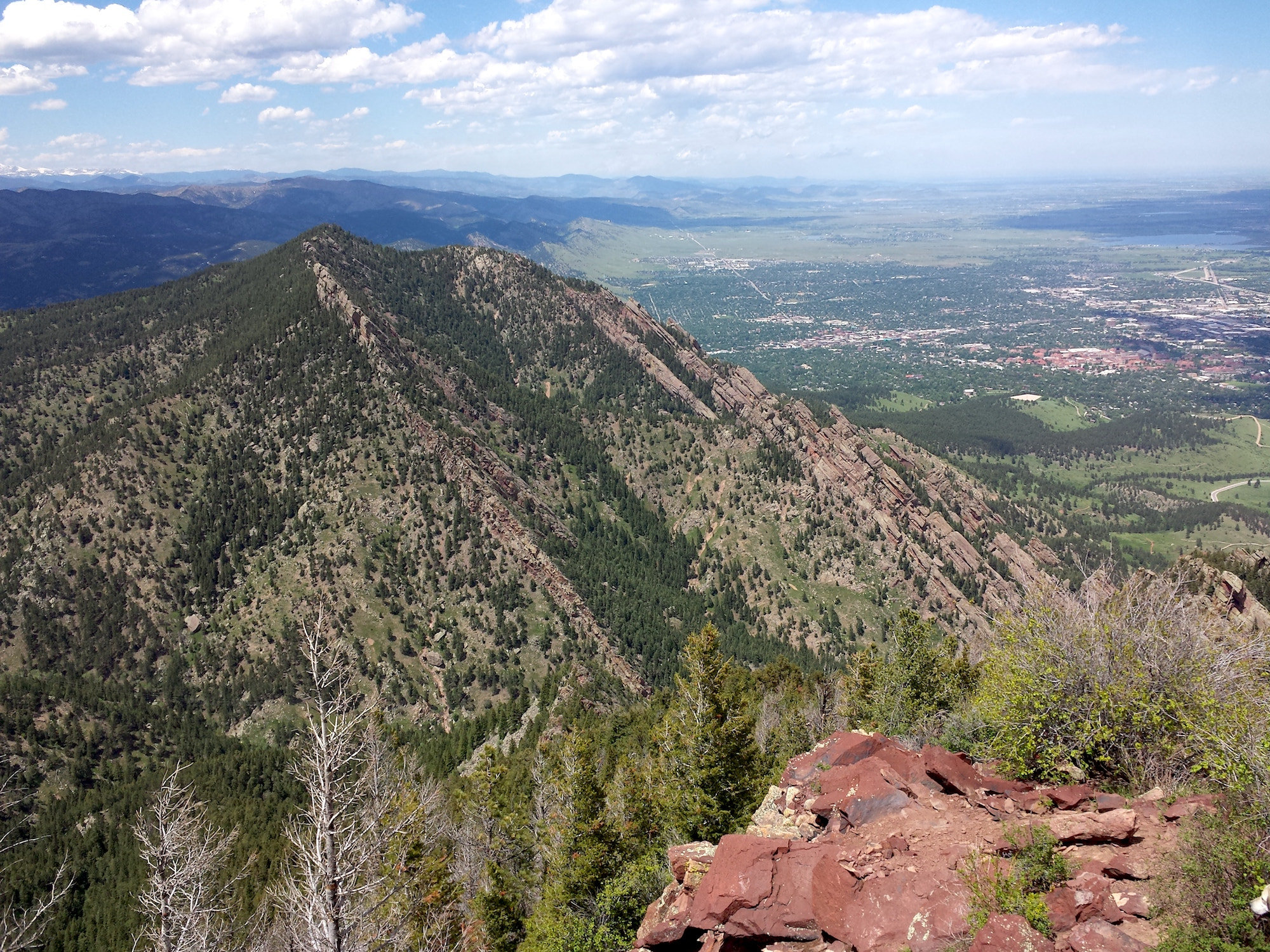 500px provided description: This is the view standing on top of Bear Peak in Boulder Colorado. To the North is Green Mountain. [#mountains ,#mountain ,#outdoors ,#colorado ,#hiking ,#boulder ,#green mountain ,#boulder colorado ,#colorado mountains