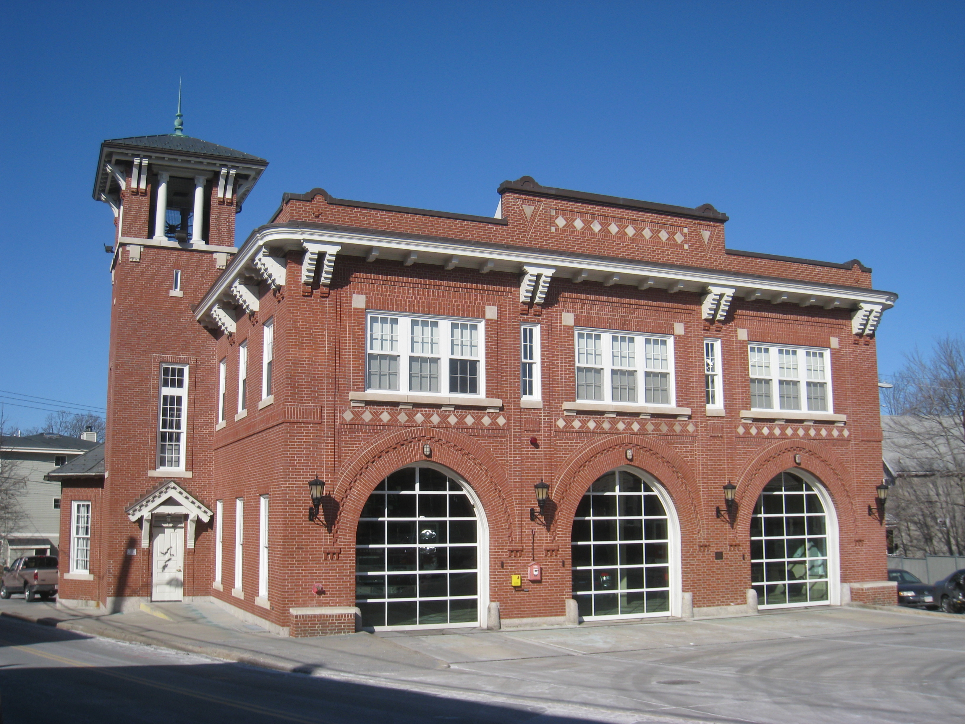 Taylor Square Firehouse - 113 Garden Street, Cambridge, Massachusetts, USA. This building is listed on the National Register of Historic Places.