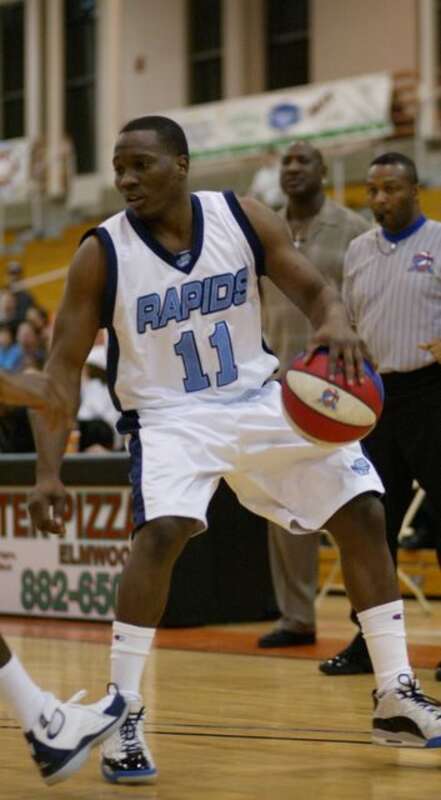 Tiim Winn playing for the Buffalo Rapids at Buffalo State Sports Arena in 2006