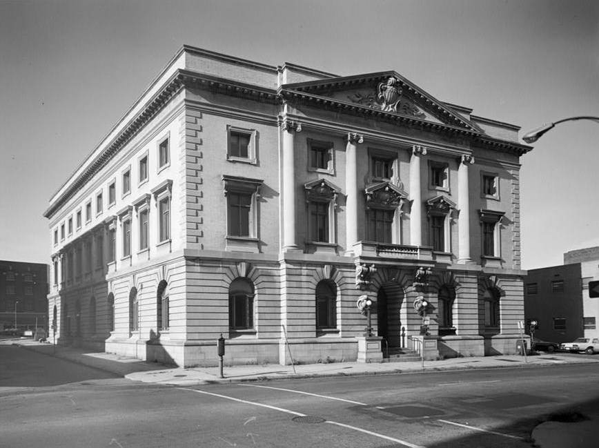 U.S. Post Office &amp; Federal Courts Building, 235 East Plume Street (Norfolk city, Virginia)
Now commercial building
cropped
HABS VA,65-NORF,11-1





This file comes from the Historic American Buildings Survey (HABS), Historic American Engineering