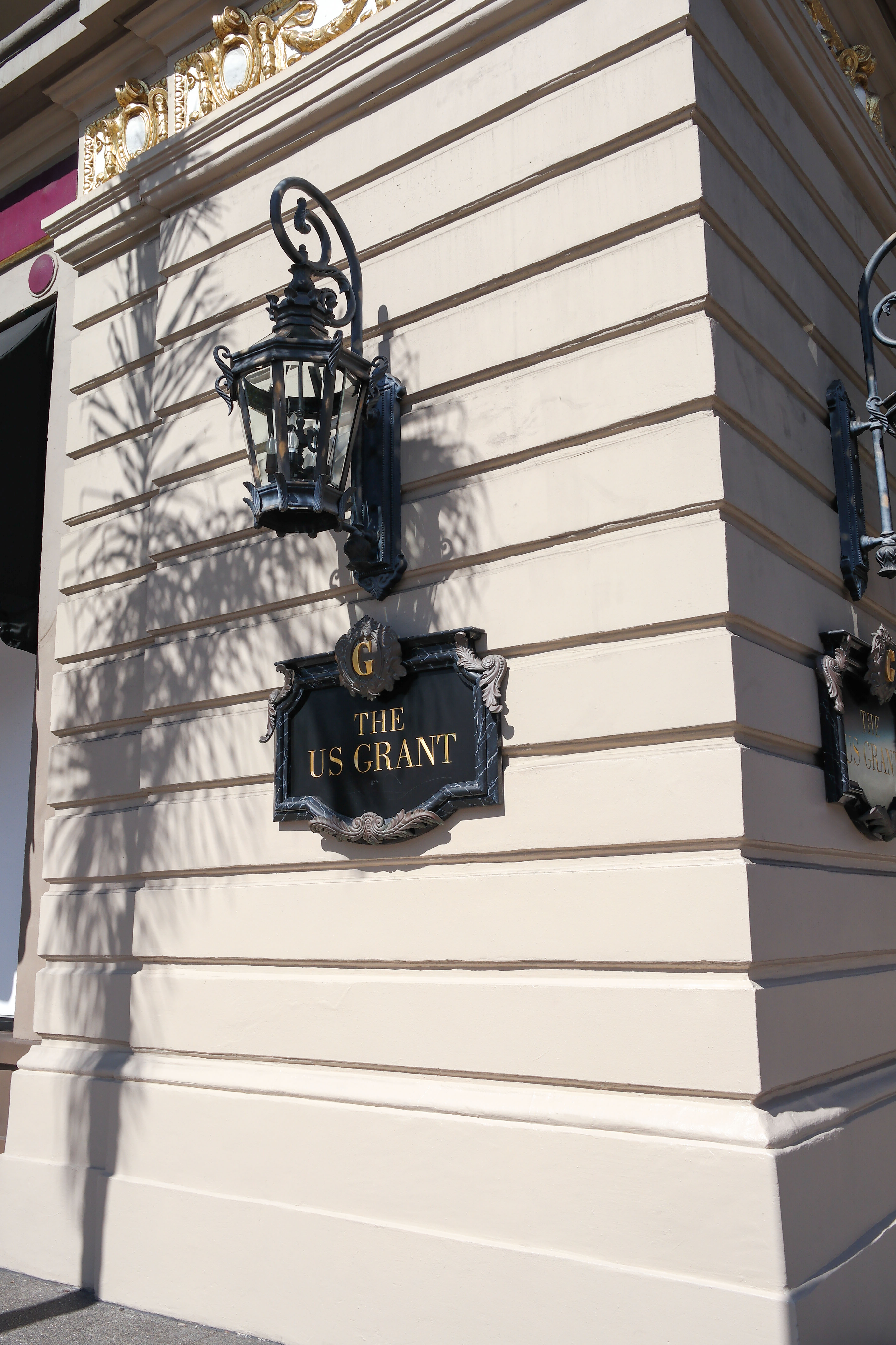 A detail of the U. S. Grant Hotel in San Diego, California