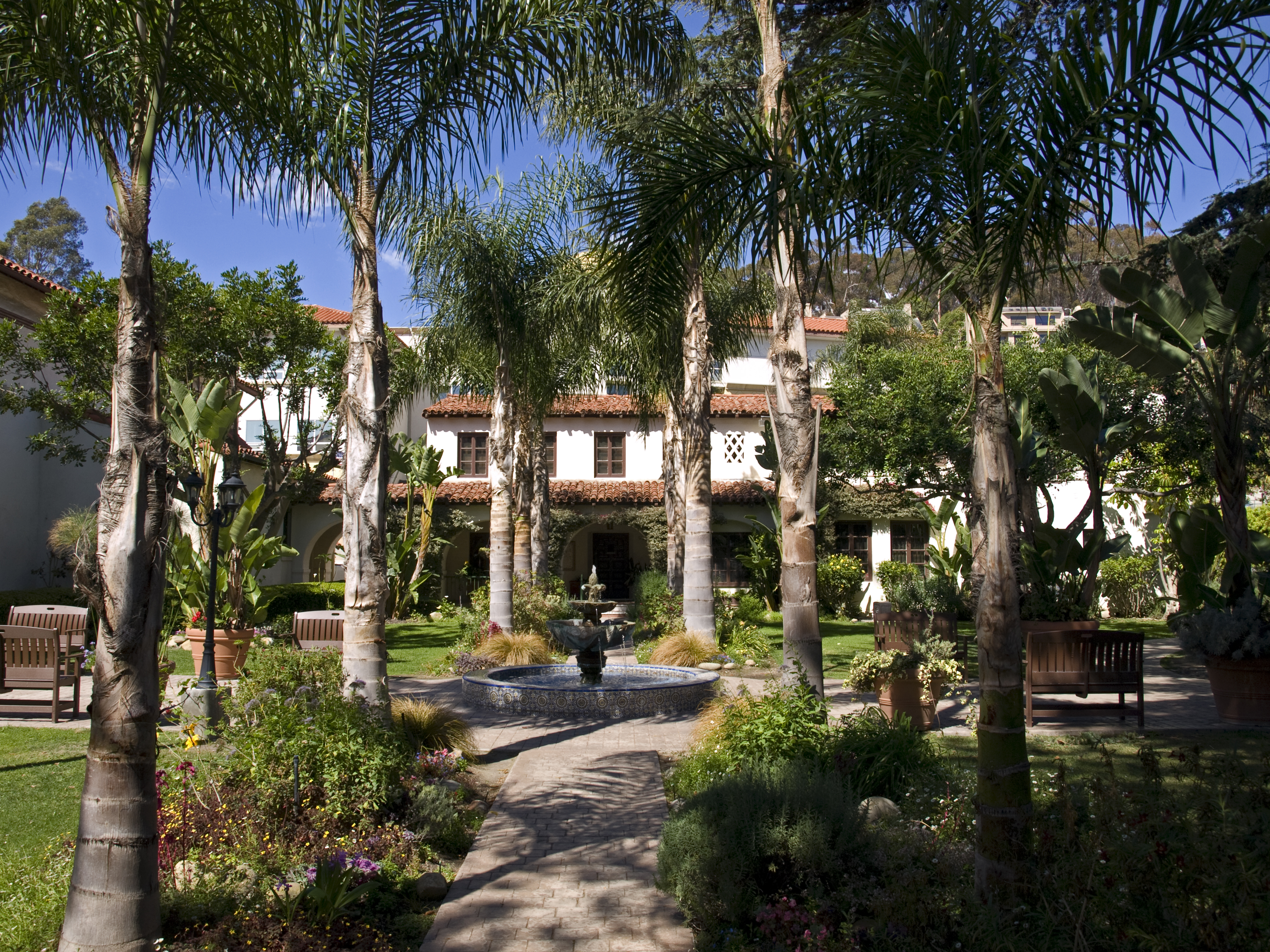 Courtyard of the mission San Buenaventura
