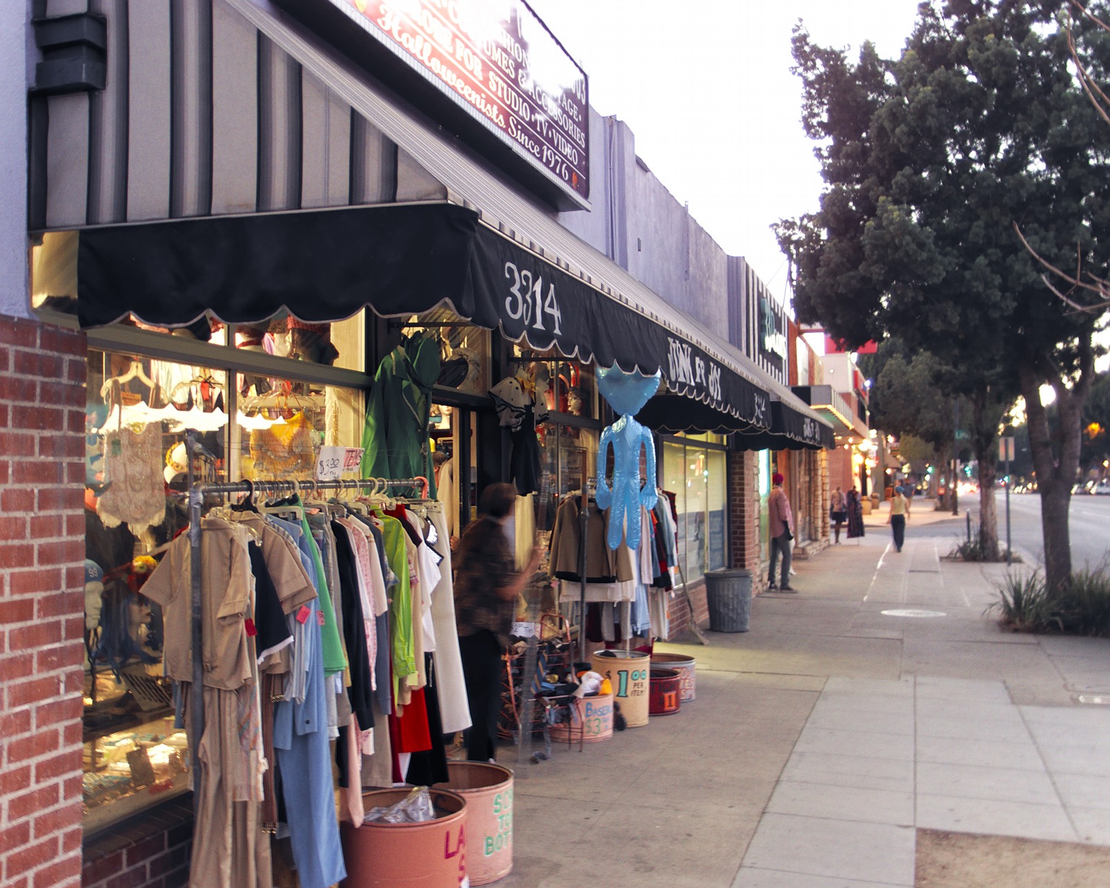 Vintage clothing shops in the Magnolia Park area of Burbank, California.