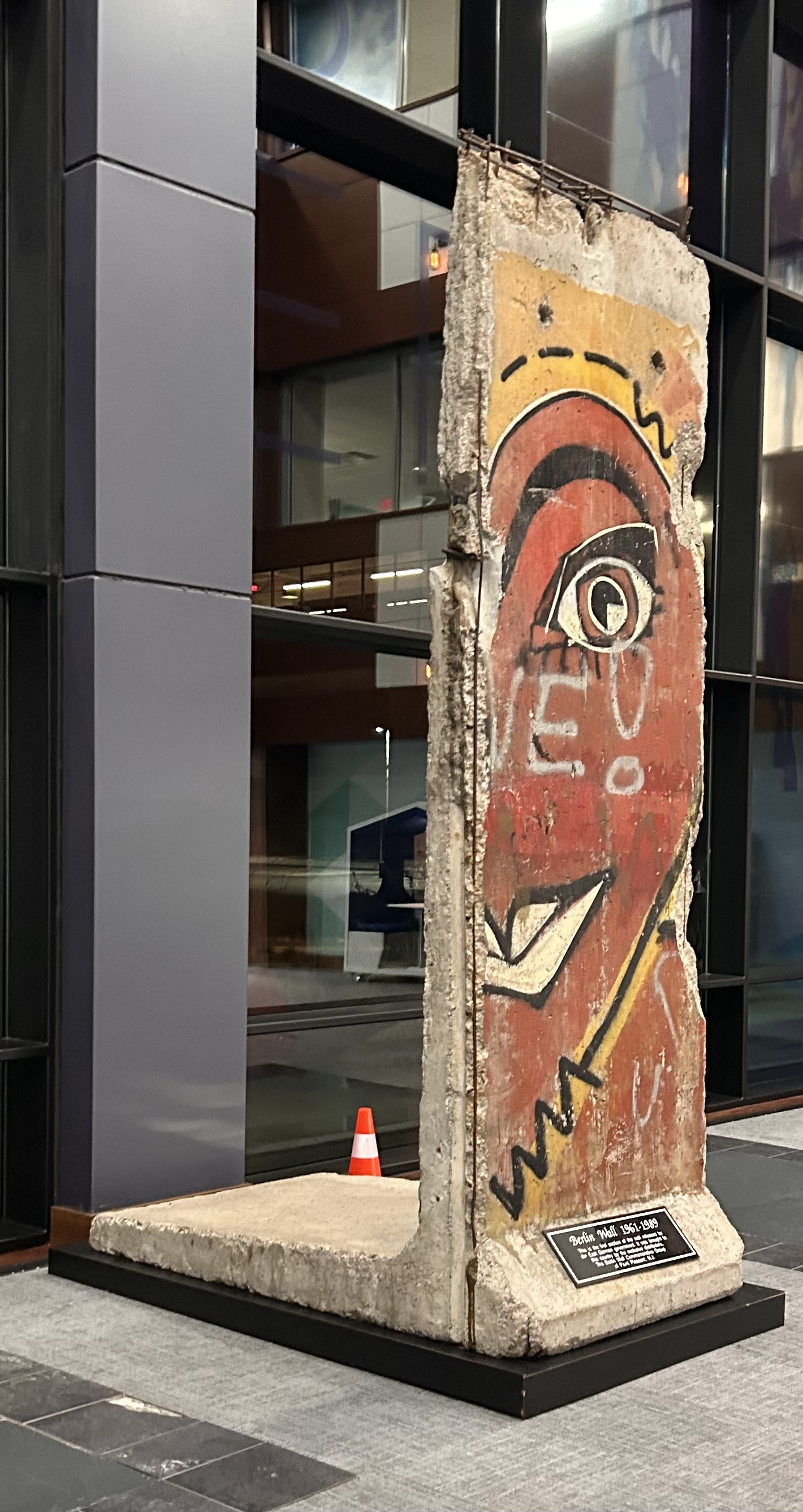 a segment of Berlin Wall from Waldemarstrasse can be found at The Frontier in Research Triangle Park today displaying graffiti by Kiddy Citny dating from 1985, and is one of the two famous graffiti "hearts" made by this artist.