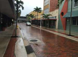 Looking southeast on Dean Street in Fort Myers, Florida