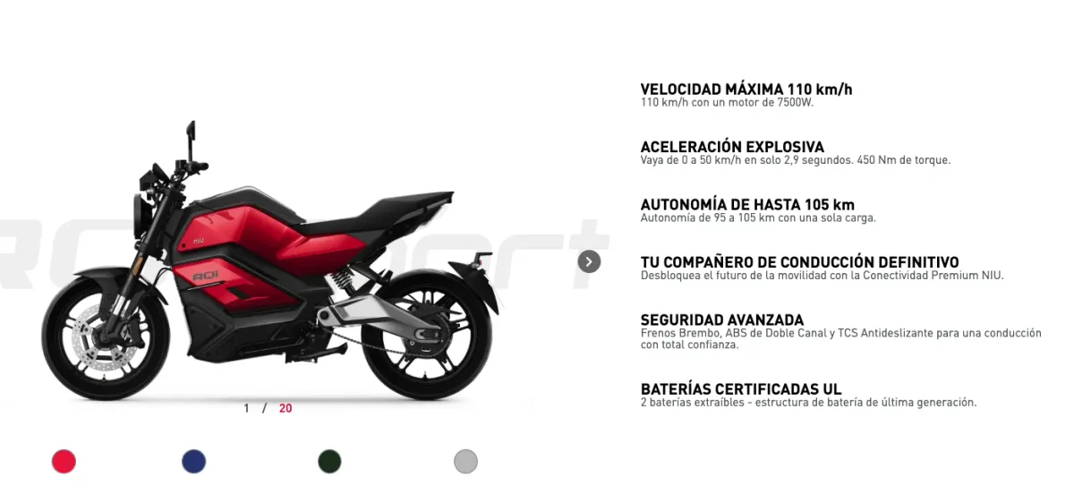 La Ciudad convalidó una licencia ambiental para motos eléctricas Nuuv modelo RQi Sport