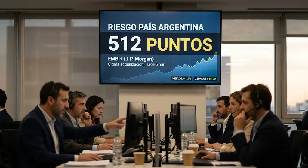 El riesgo país argentino cerró en 512 puntos básicos