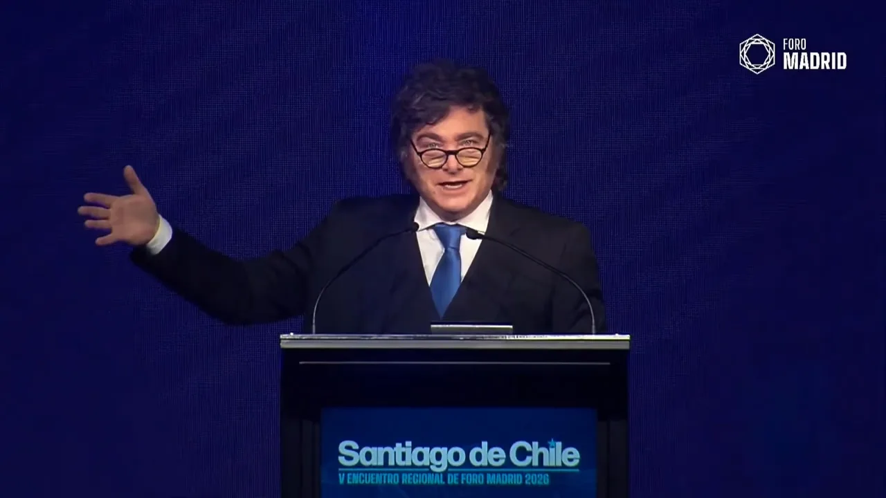 Milei en el Foro de Madrid cargó contra Sánchez y Macri y reivindicó a Pinochet