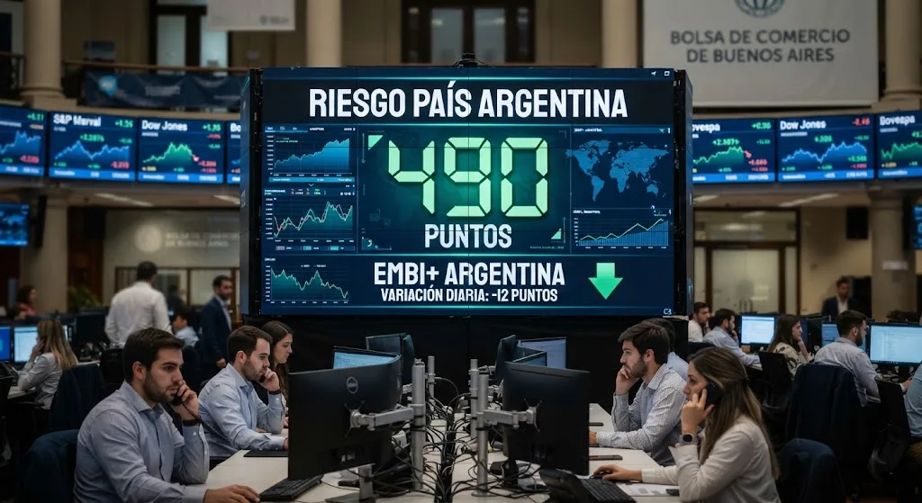 El riesgo país cerró la semana debajo de los 500 puntos y los bonos subieron